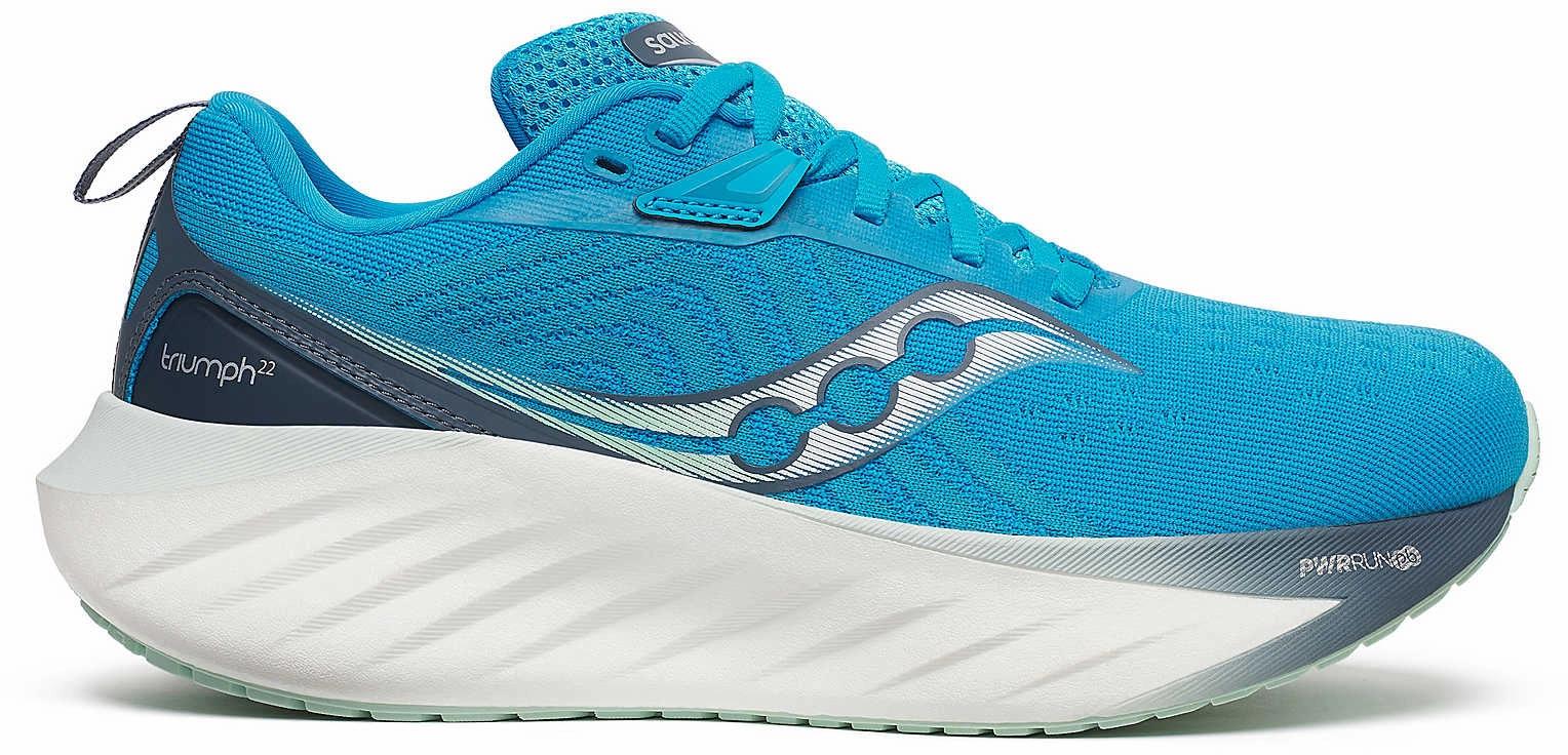 Saucony Triumph 22 Womens Running Shoes - Blue Moisture Wicking Liner