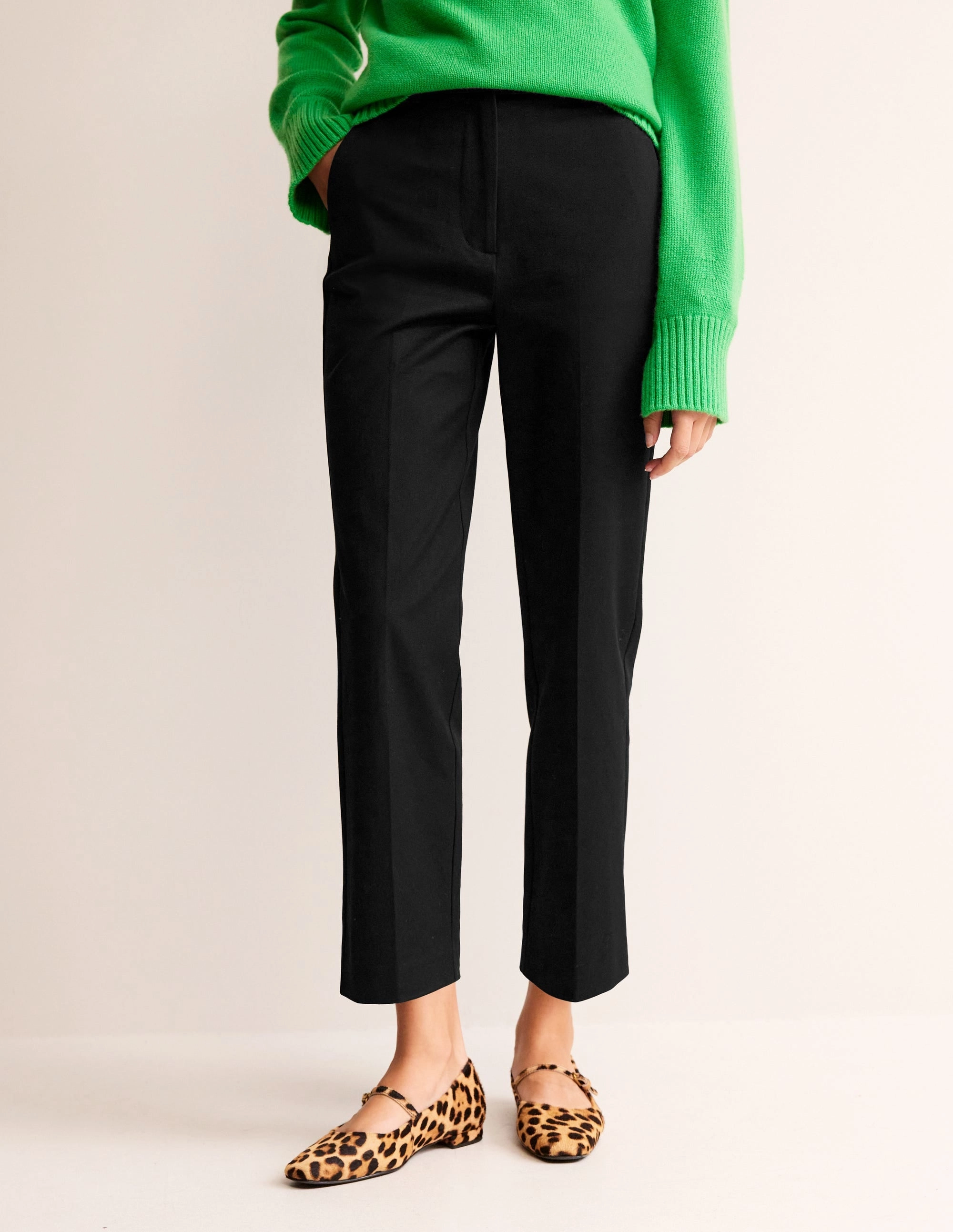 Kew Bi-Stretch Trousers-Black EasyCareFabric