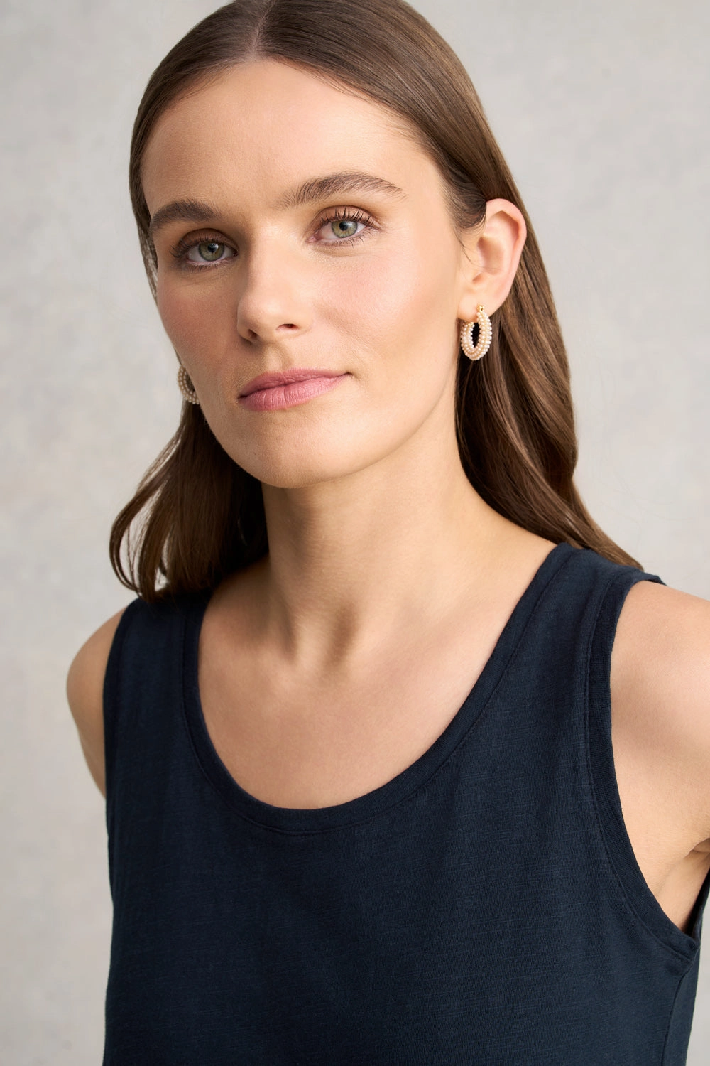 Organic Cotton Tank - Ink Weighted Hem Design Sustainable Waterproofing