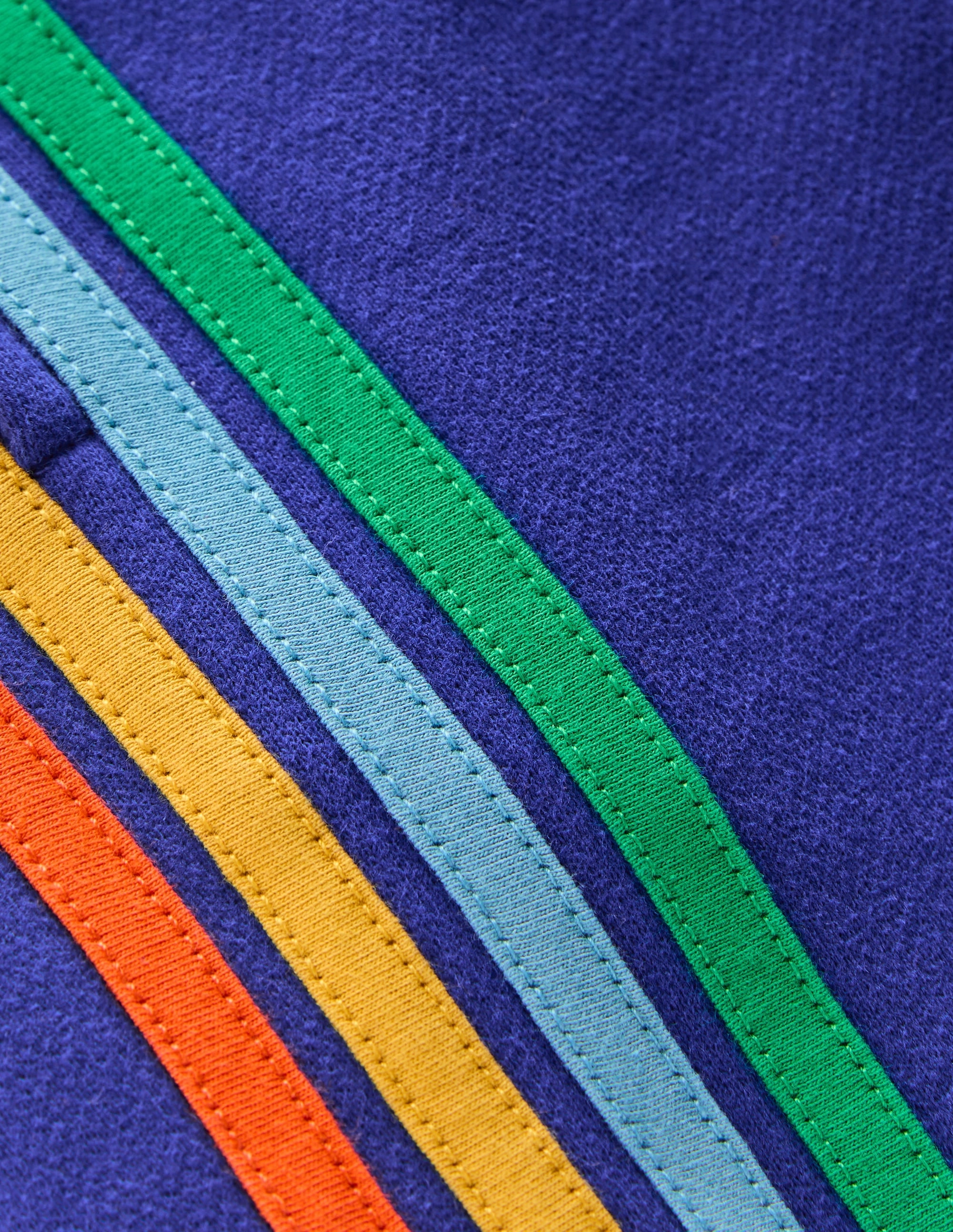 Crisp Look Rainbow Shorts-Peacock Plume Blue