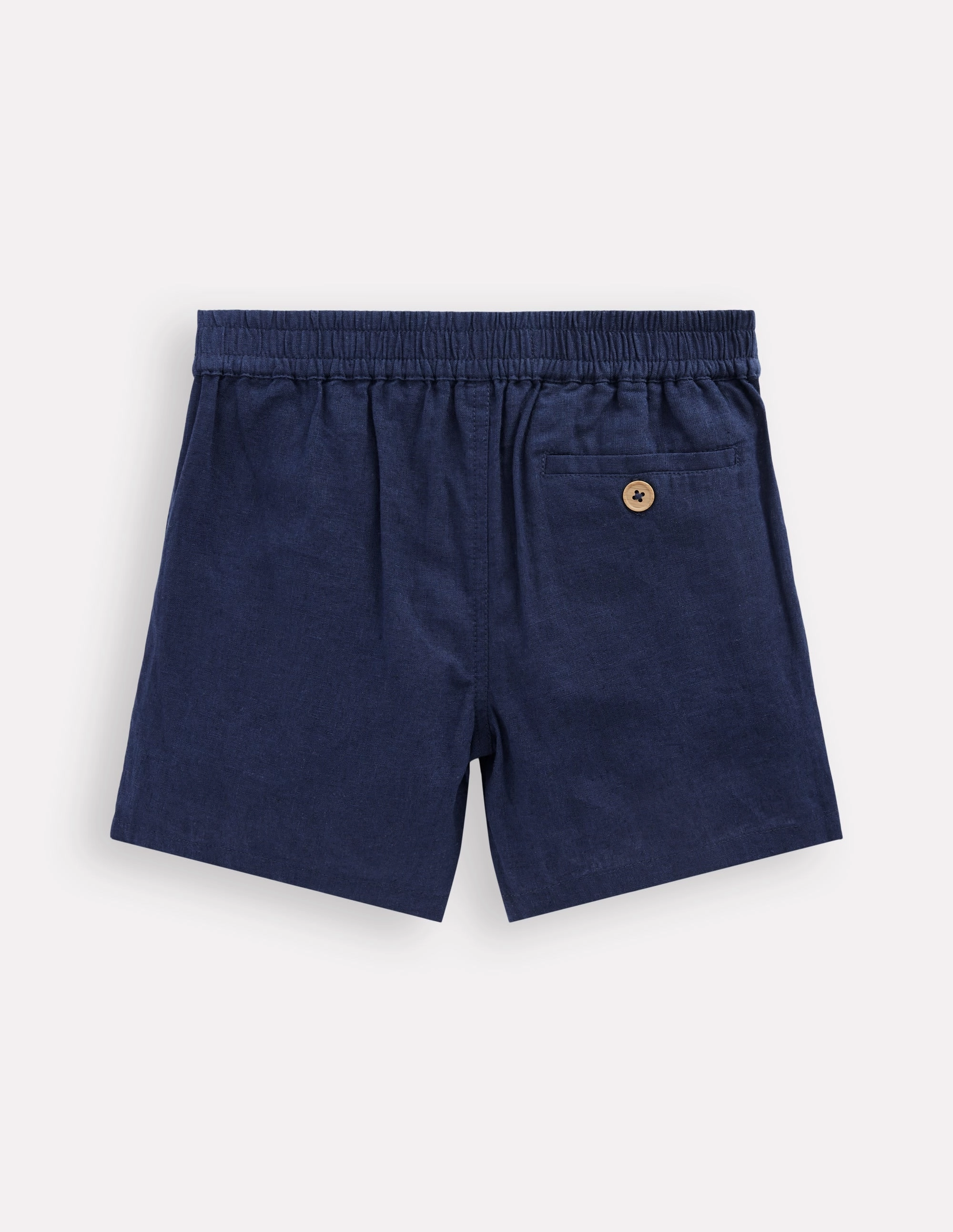Cotton Linen Shorts-Navy Warm Day Outfit