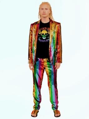 Dapper Tailored Look Timeless Appearance Any Old Iron Men's Rainbow Suit