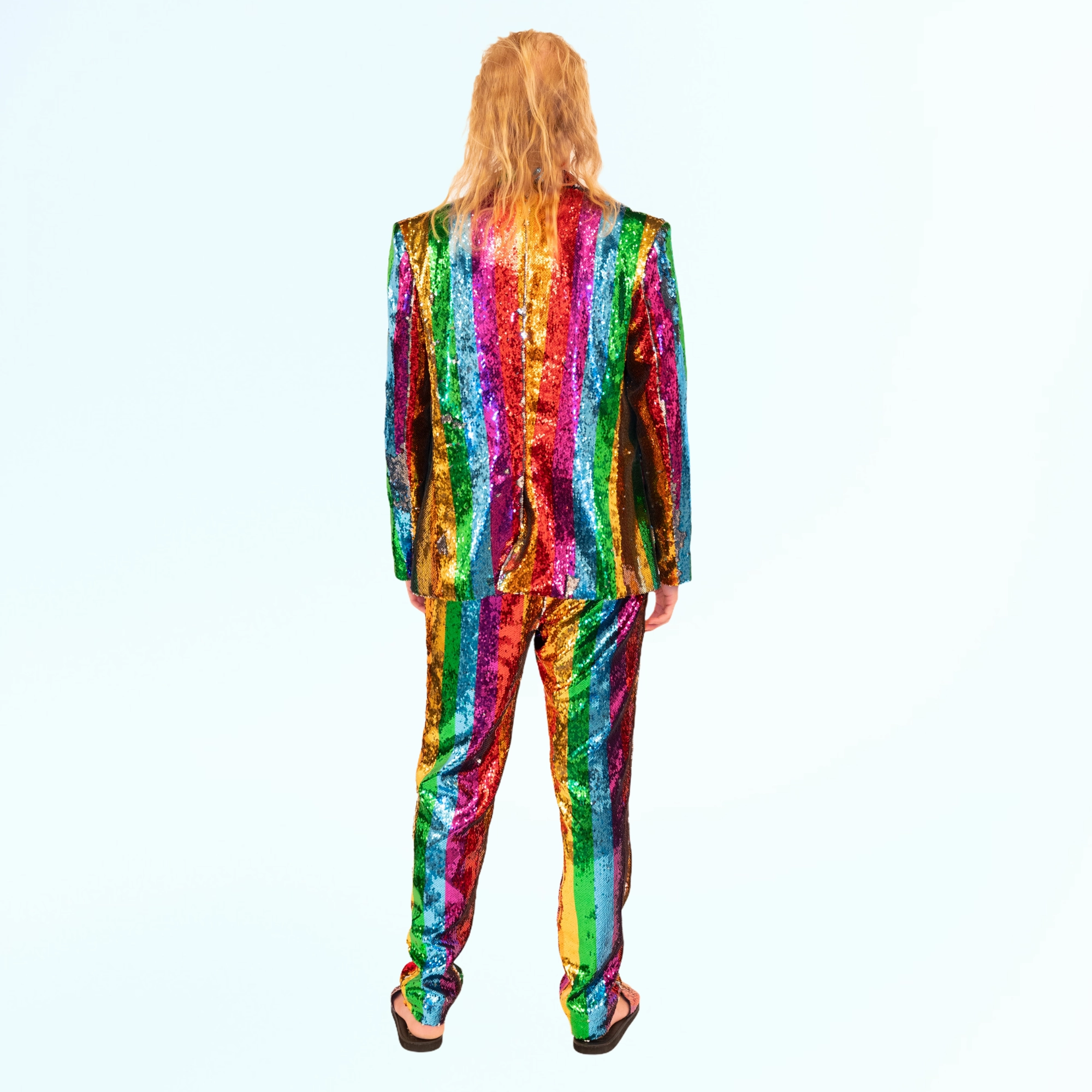 Business Design Premium Tailored Look Any Old Iron Men's Rainbow Suit