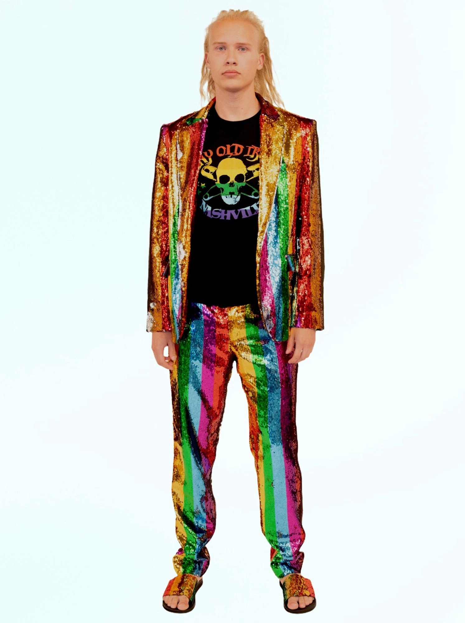 Dapper Tailored Look Timeless Appearance Any Old Iron Men's Rainbow Suit