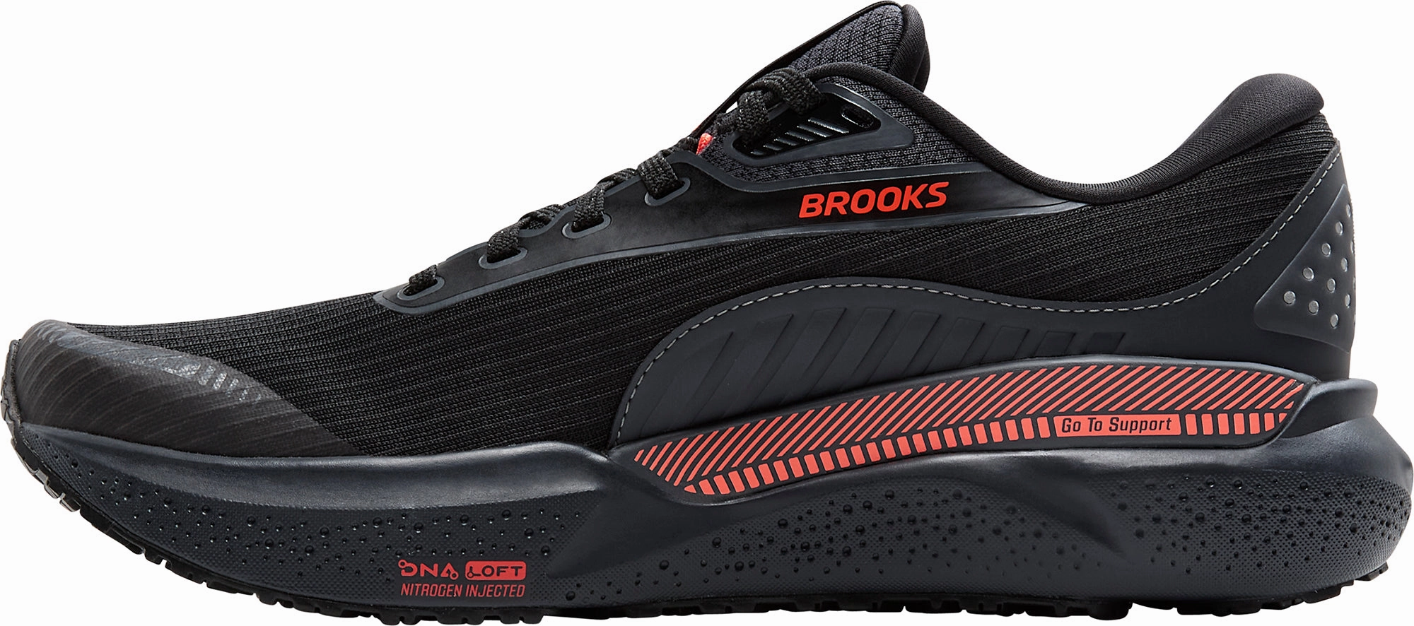 Brooks Adrenaline GTS 24 Weatherized Womens Running Shoes - Black Anatomic Shape Ergonomic form