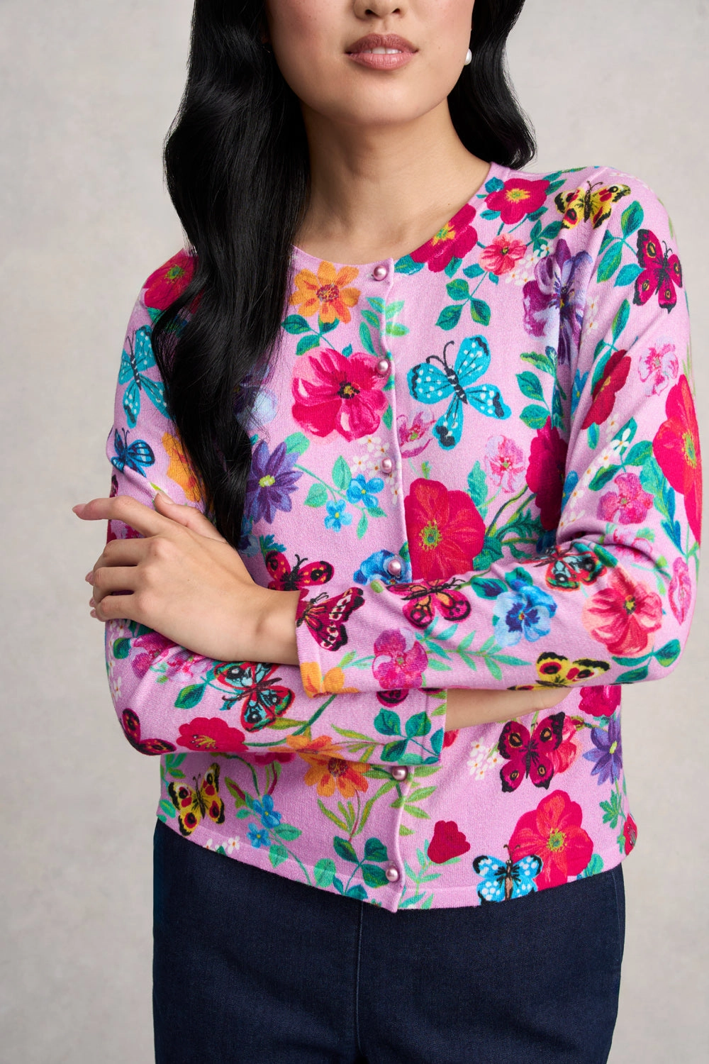 Nathalie L??t?? Cardigan - L??t?? Lilac Butterfly FlexFit Technology VersatileNeckline