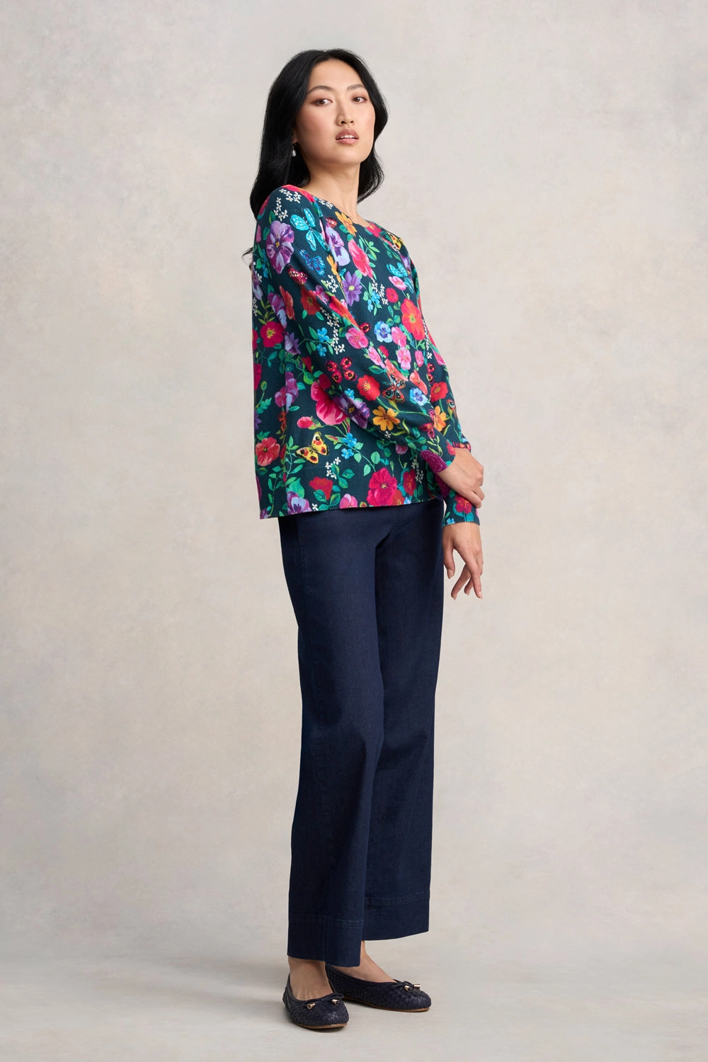 Nathalie L??t?? Jumper -L??t?? Butterfly Print AntiPilling Surface