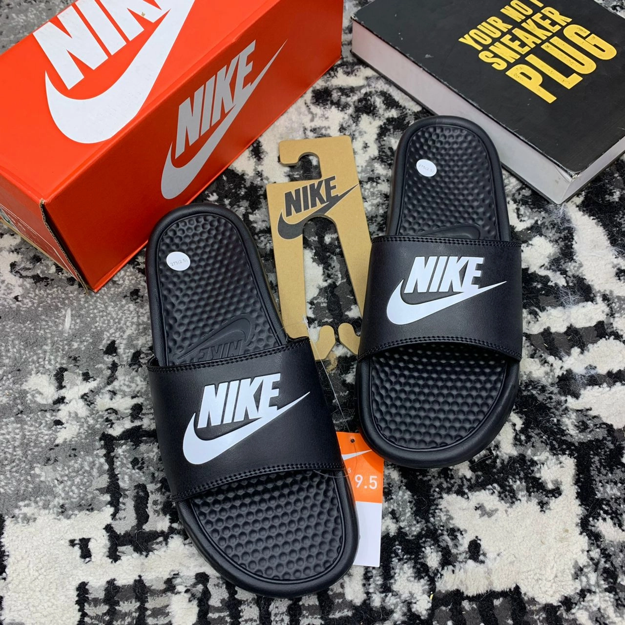 Nike Slippers Black EVAOutsole Elasticated