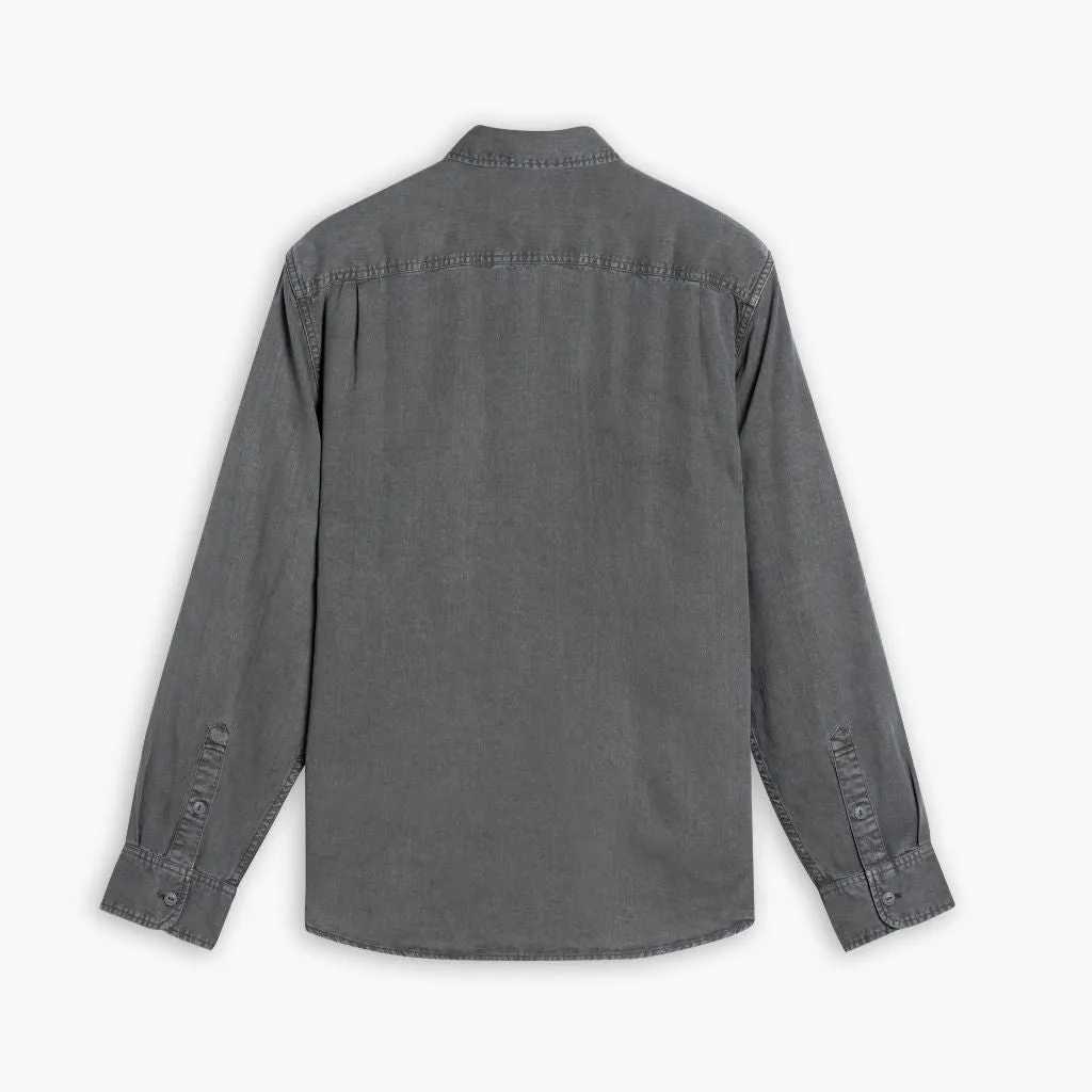Chambray Workshirt | Charcoal Sheer Panel Breathable fabric