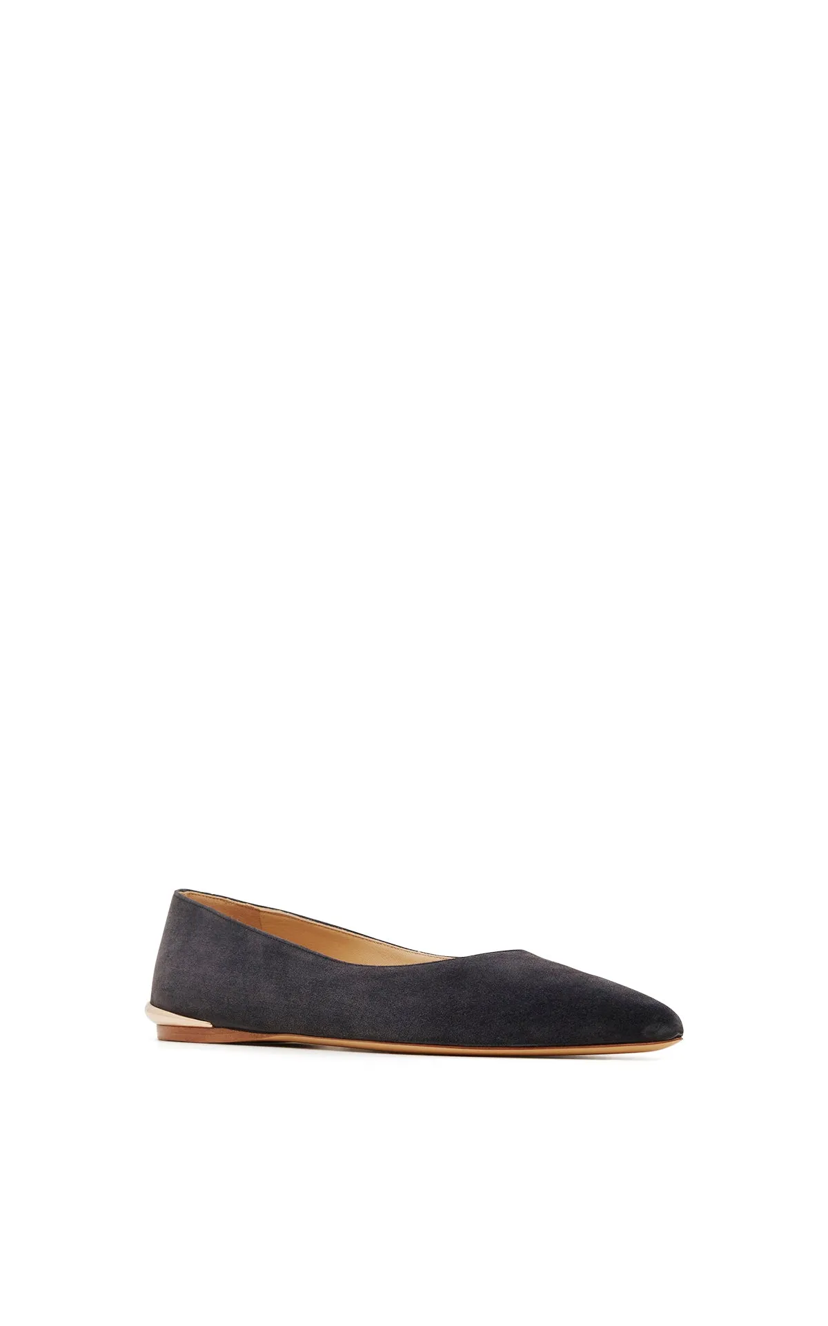 Fleur Ballerina Flat Shoe in Charcoal Suede Peak Glow Music Mood