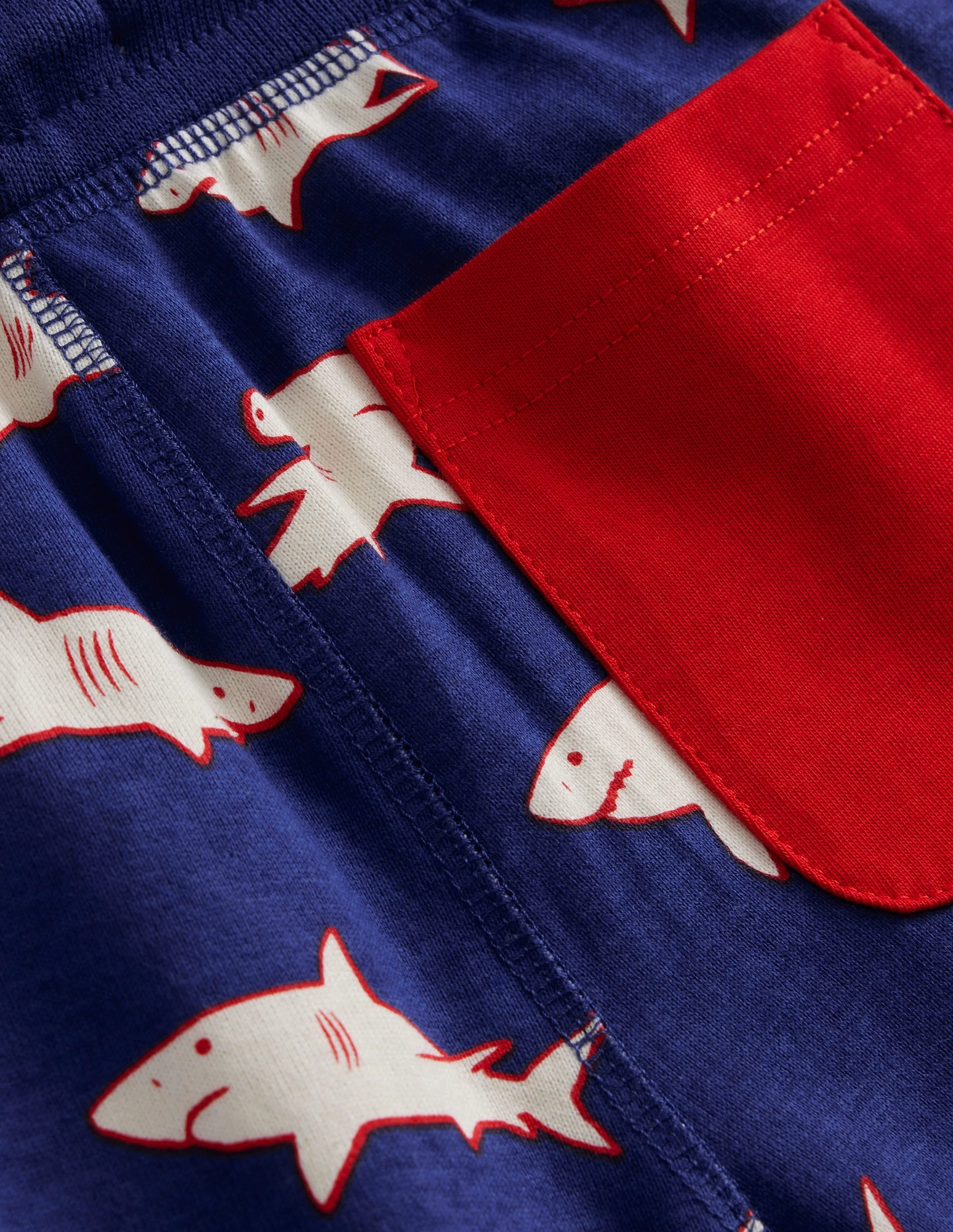 Jersey Baggies-Sapphire Blue Sharks Flexible Mobility colorful