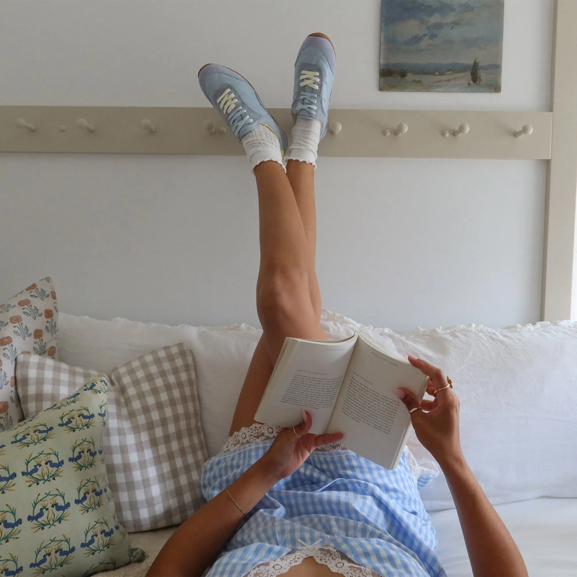 LAINI SNEAKERS BLUE MULTI LEATHER Ventilated Midsole