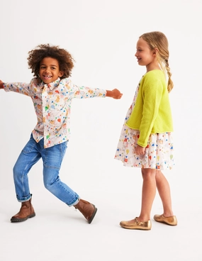 Cotton Shirt-Birthday Print Versatile Layering Piece