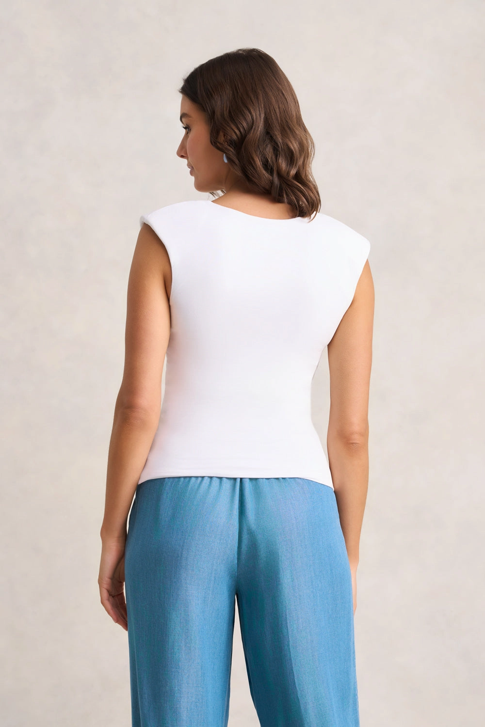 Double Layer Shaping Tank ?C White Quick Access Zipper CompactSize