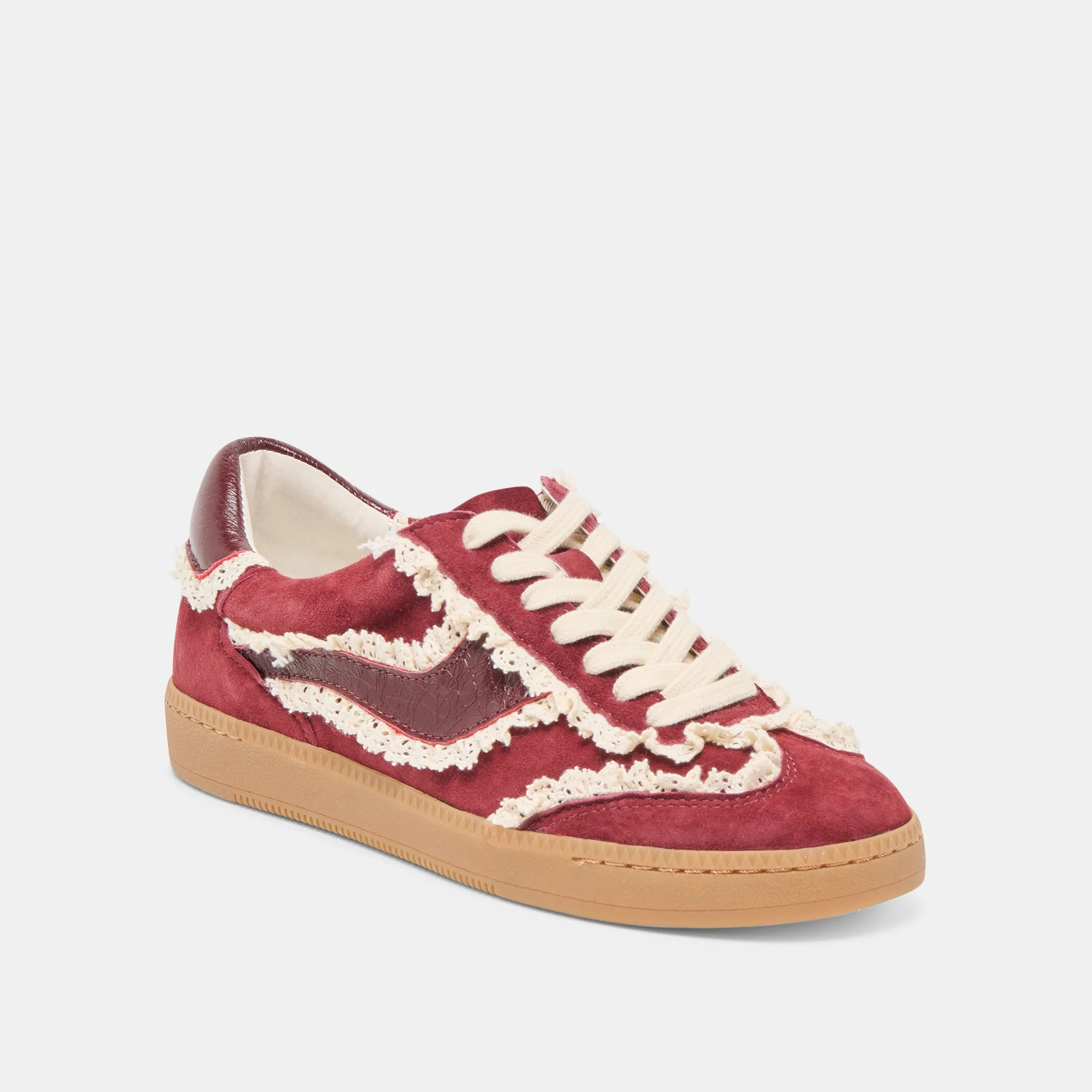 Ventilated Insole NOTICE LACE SNEAKERS OXBLOOD SUEDE