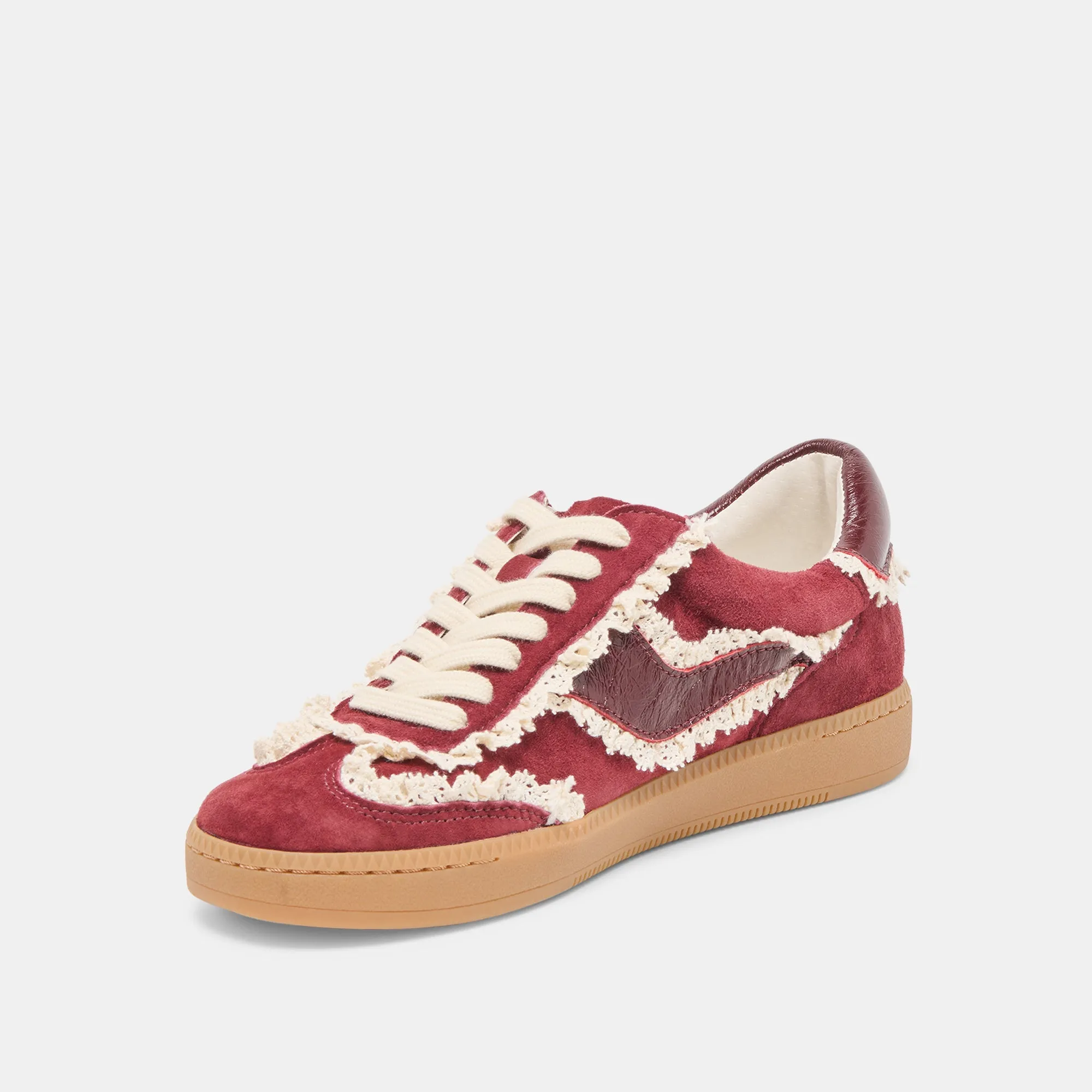 NOTICE LACE SNEAKERS OXBLOOD SUEDE Vibrant Look