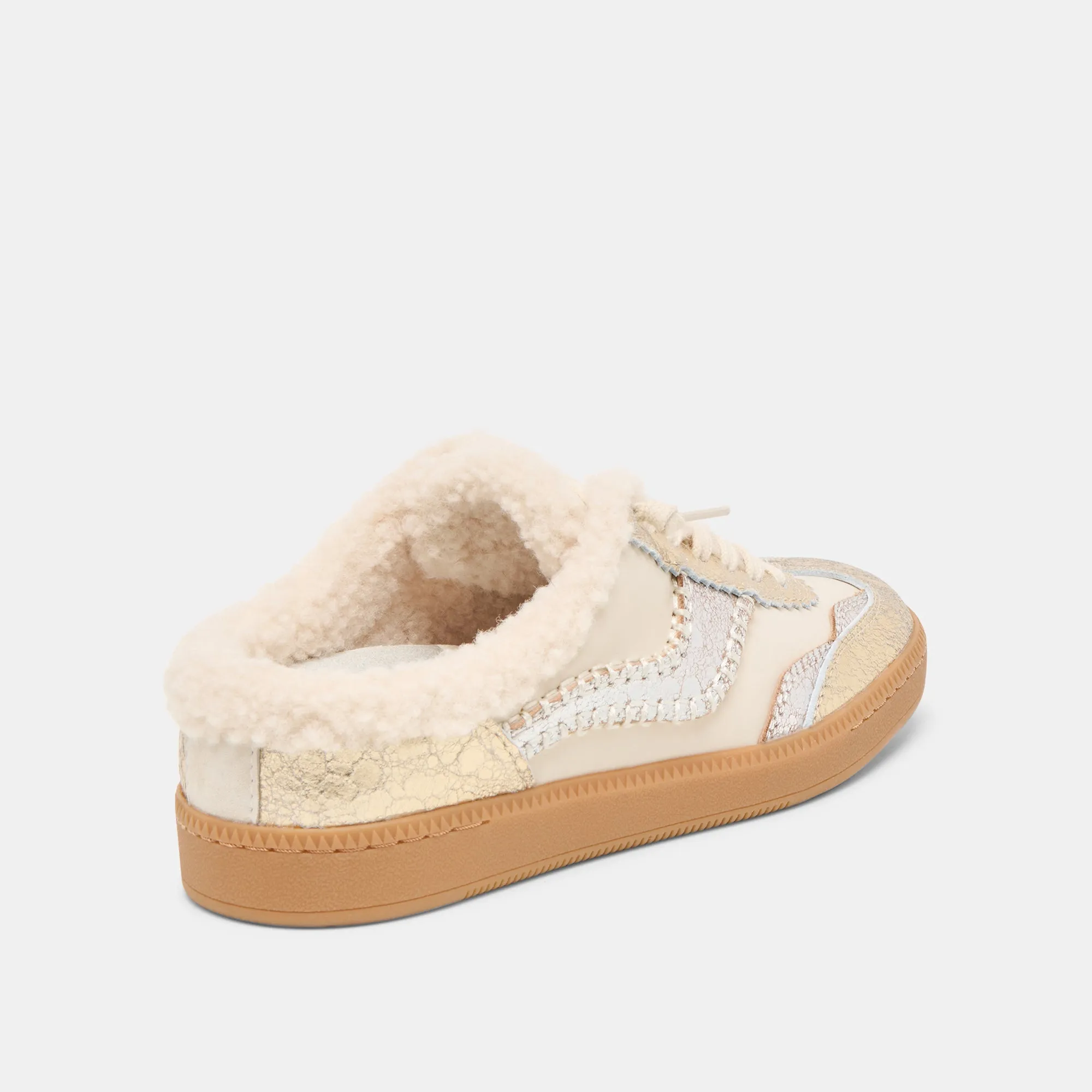 Light Control Flex Groove System NOTICE SLIDE PLUSH SILVER GOLD CRACKLED LEATHER