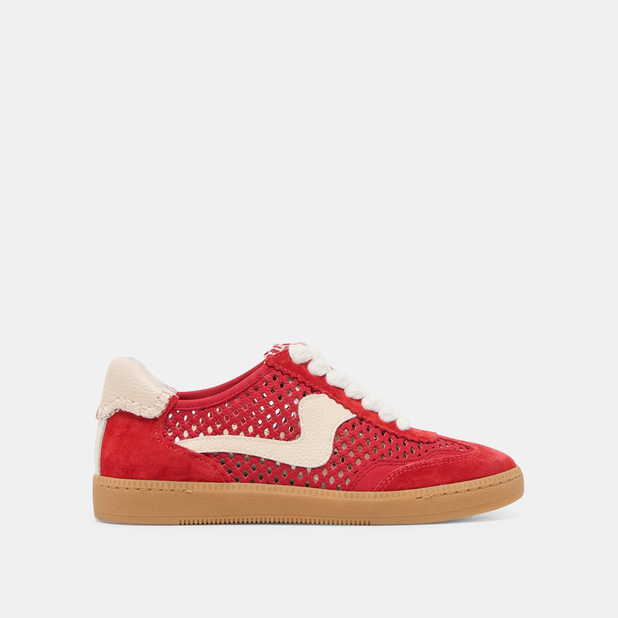 NOTICE SNEAKERS CHERRY PERFORATED NUBUCK Anti Static Materials