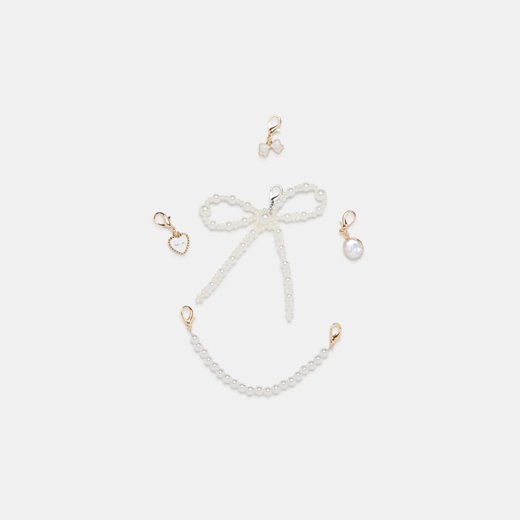 NOTICE SNEAKERS WHITE   PEARL CHARM BUNDLE Kevlar Reinforced Thread Style Lovers