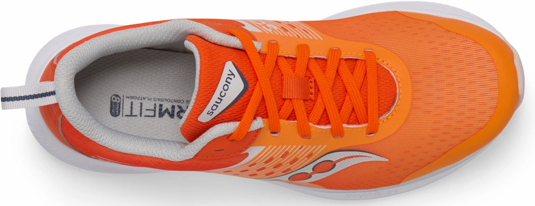 Saucony Ride KDZ Junior Running Shoes - Orange Adaptive Flex Notches