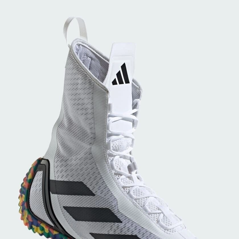 adidas Speedex Ultra Boxing Boots White & Black Family Fit Durable Look