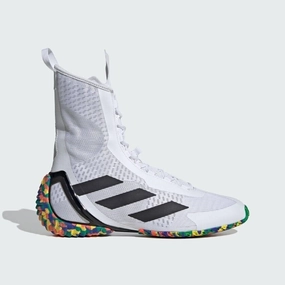 Rubberized Traction Lugs adidas Speedex Ultra Boxing Boots White & Black