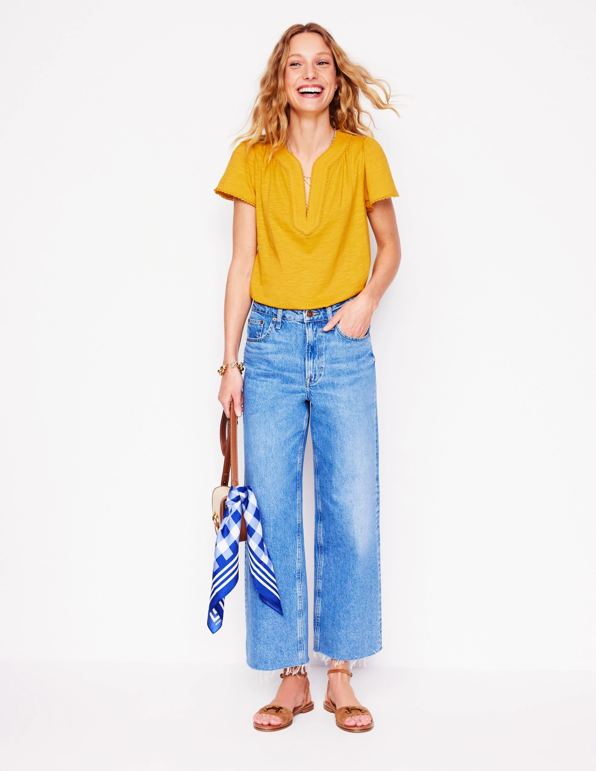 Timeless Piece Beach Wear Ava Short Sleeve Top-Honey Yellow