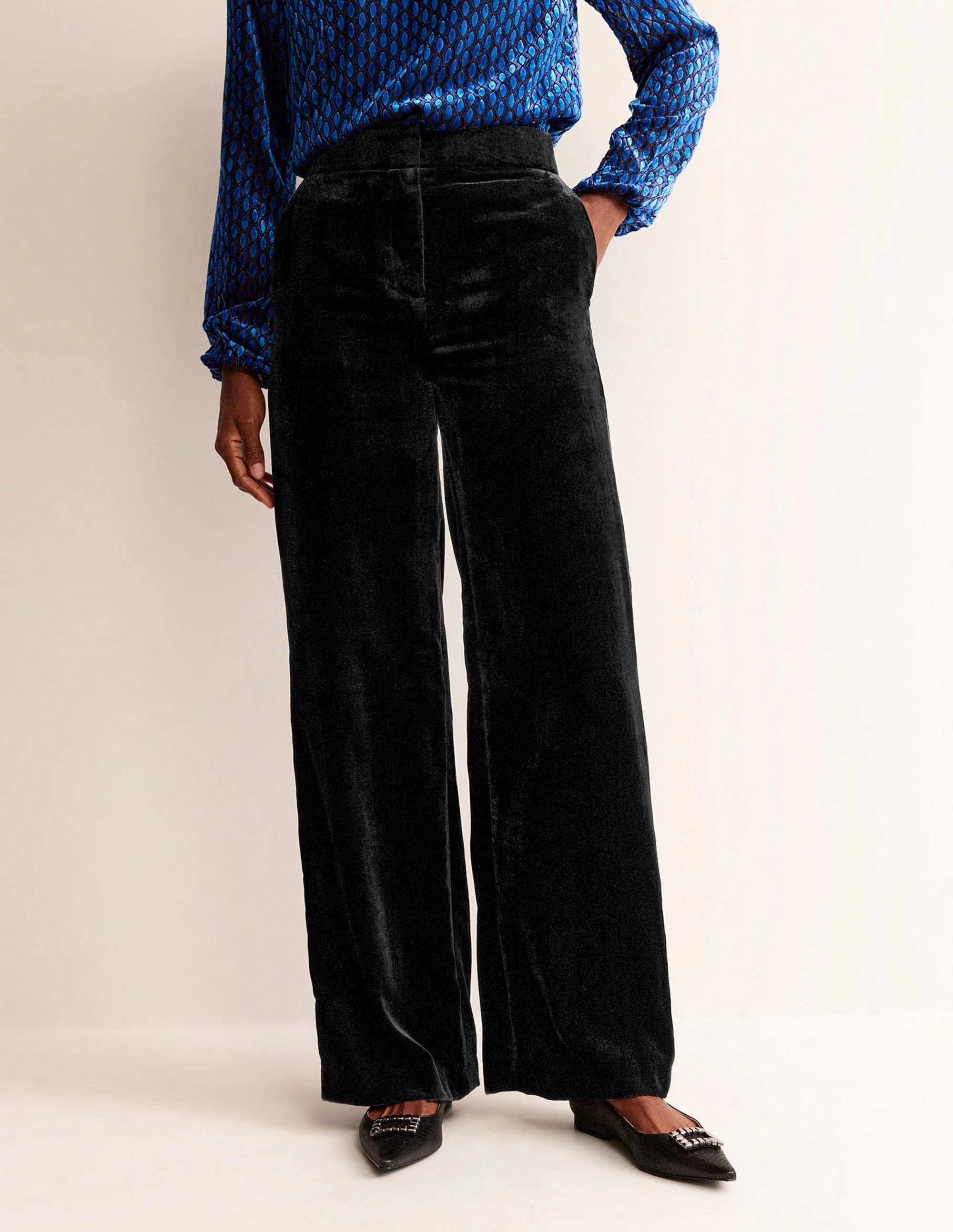Westbourne Velvet Trousers-Black Modular Attachment