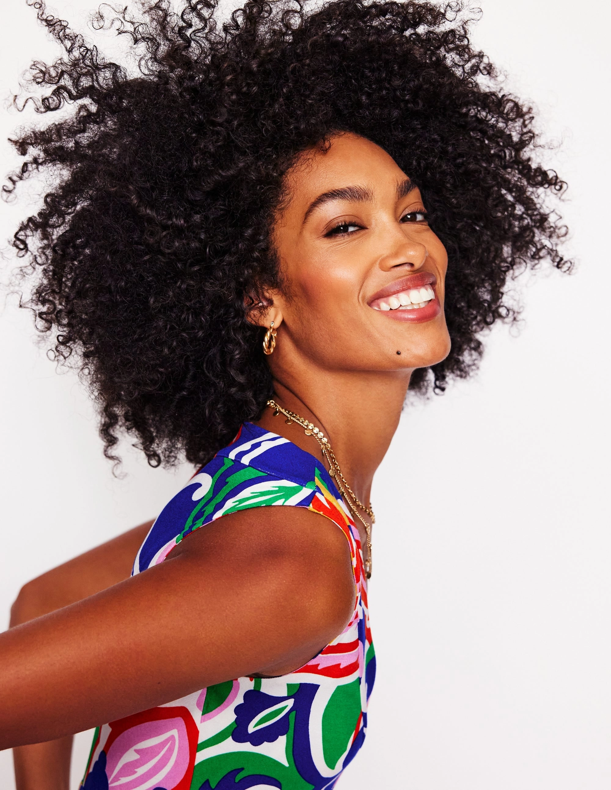 Olympia Jersey Maxi Dress-Multi, Foliage Twirl Matte Look