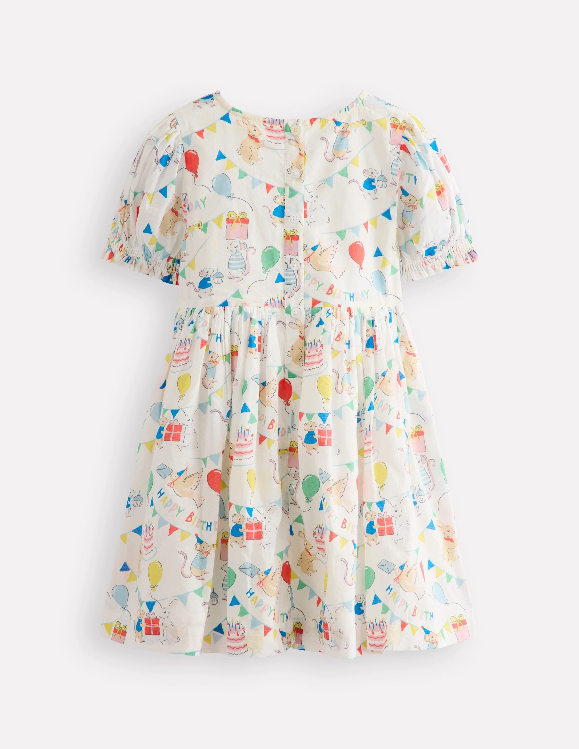 Chic boho dress Self Power Madeline Woven Dress-Birthday Print