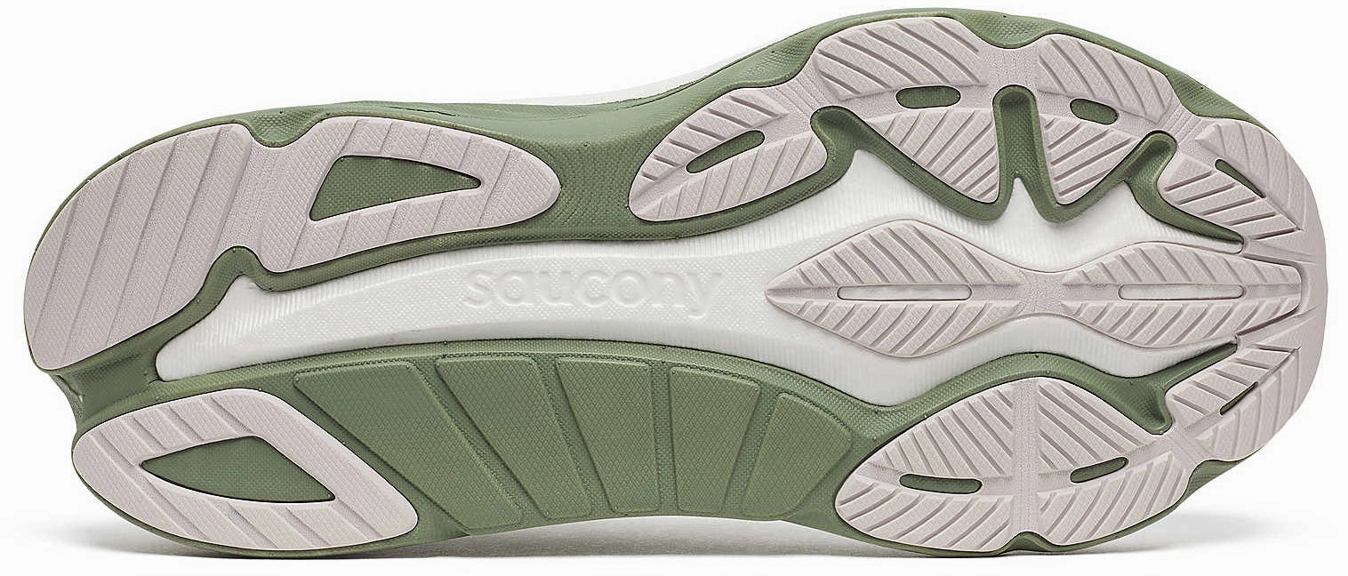 single - layer sole shoes Saucony Hurricane 24 Mens Running Shoes - White