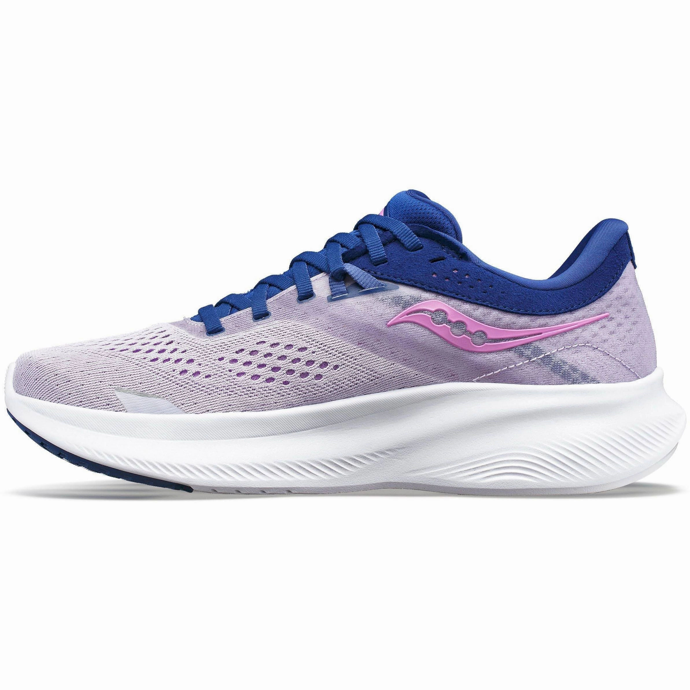 Saucony Ride 16 Womens Running Shoes - Purple odor - resistant shoe quality Micro Groove Flex Zones