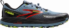 Brooks Cascadia 18 Mens Trail Running Shoes - Blue hydration packs half - marathoning