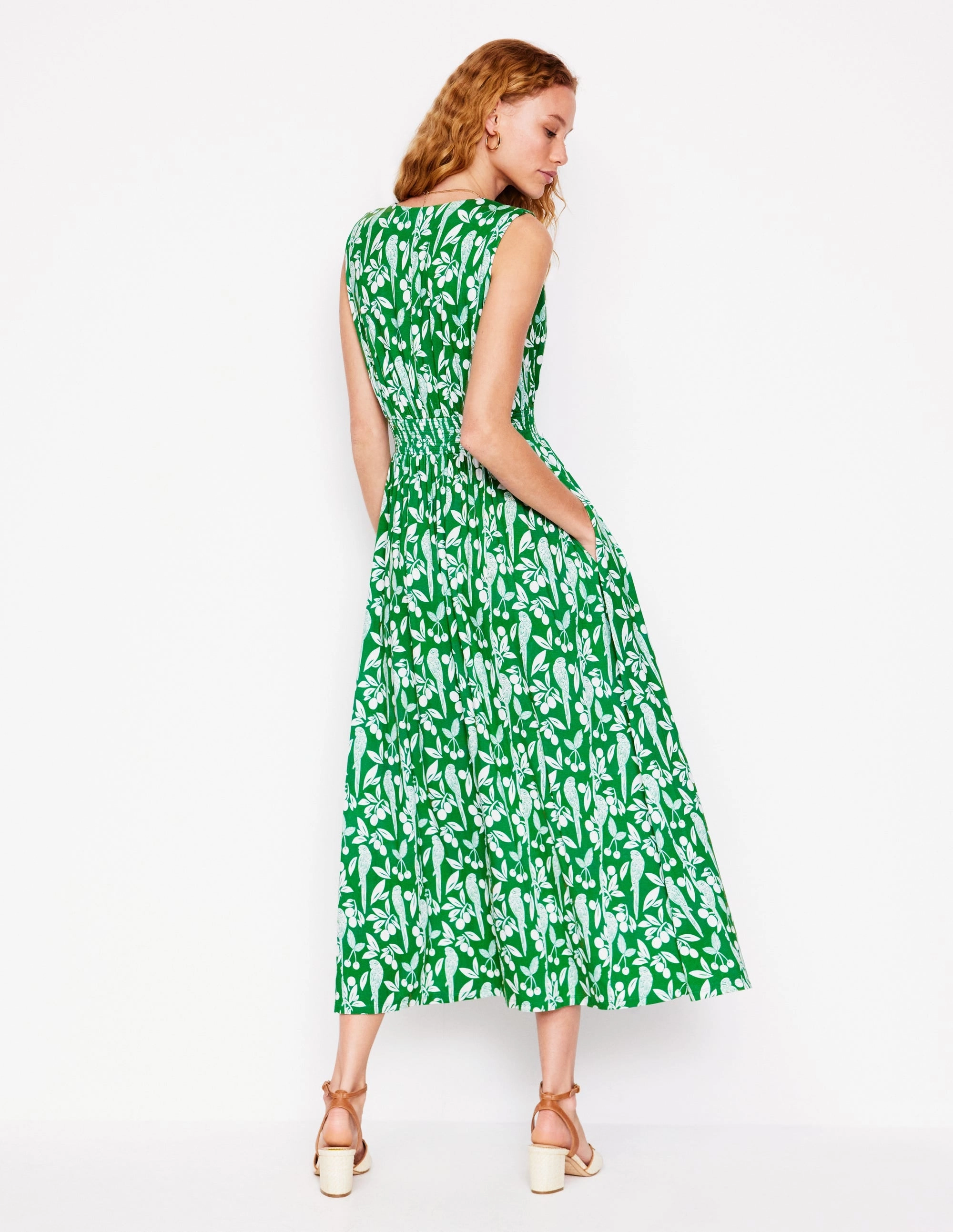 Paloma Jersey Maxi Dress-Rich Emerald, Parrot Pop Polished Edge All Gender Fit