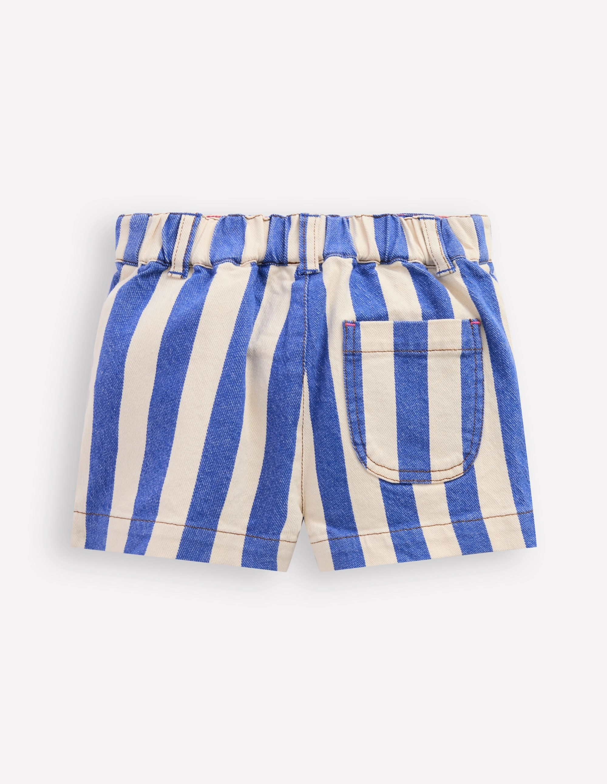 Minimal Waist Patch Pocket Shorts-Orion Blue/ Ivory