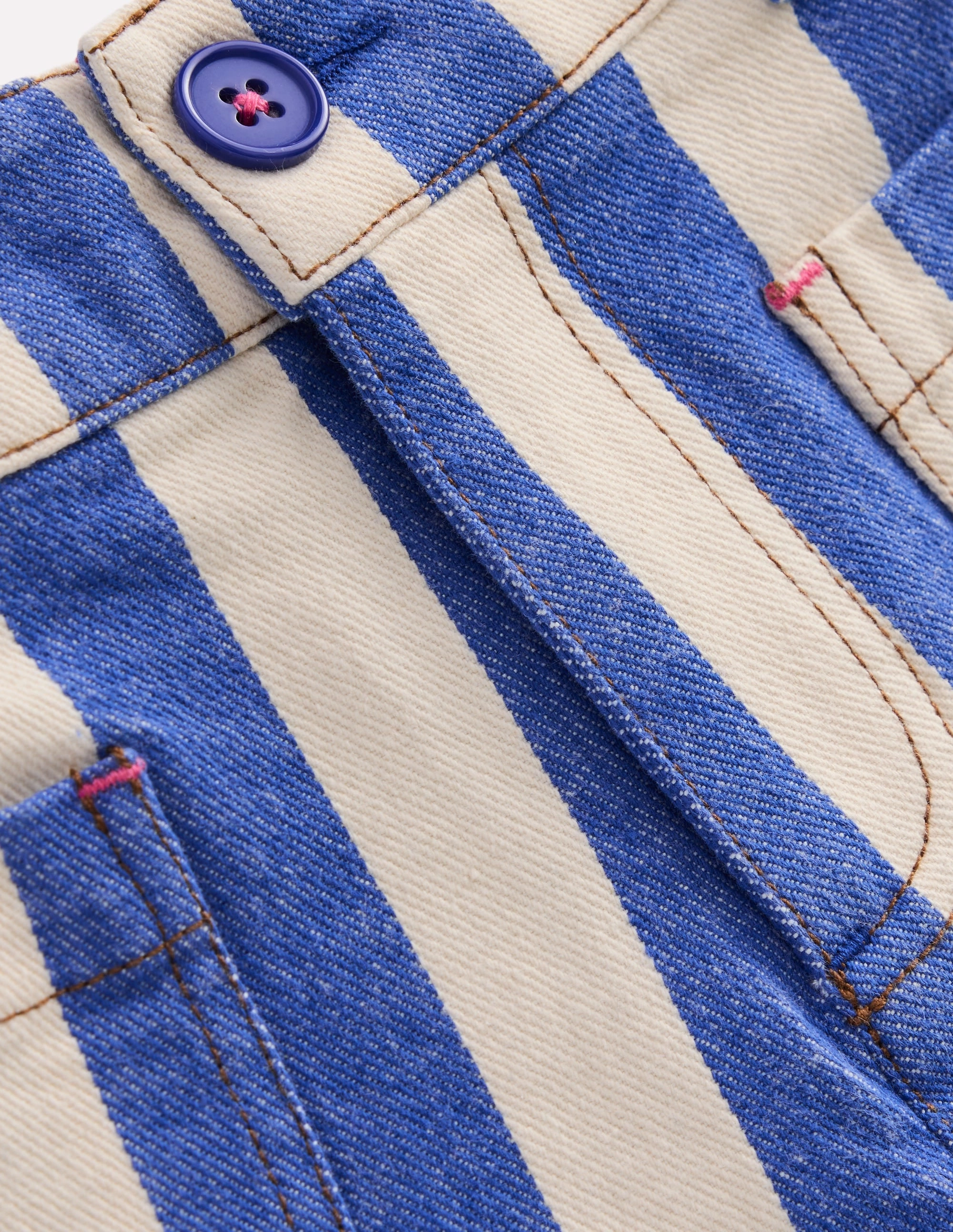 Workwear Patch Pocket Shorts-Orion Blue/ Ivory