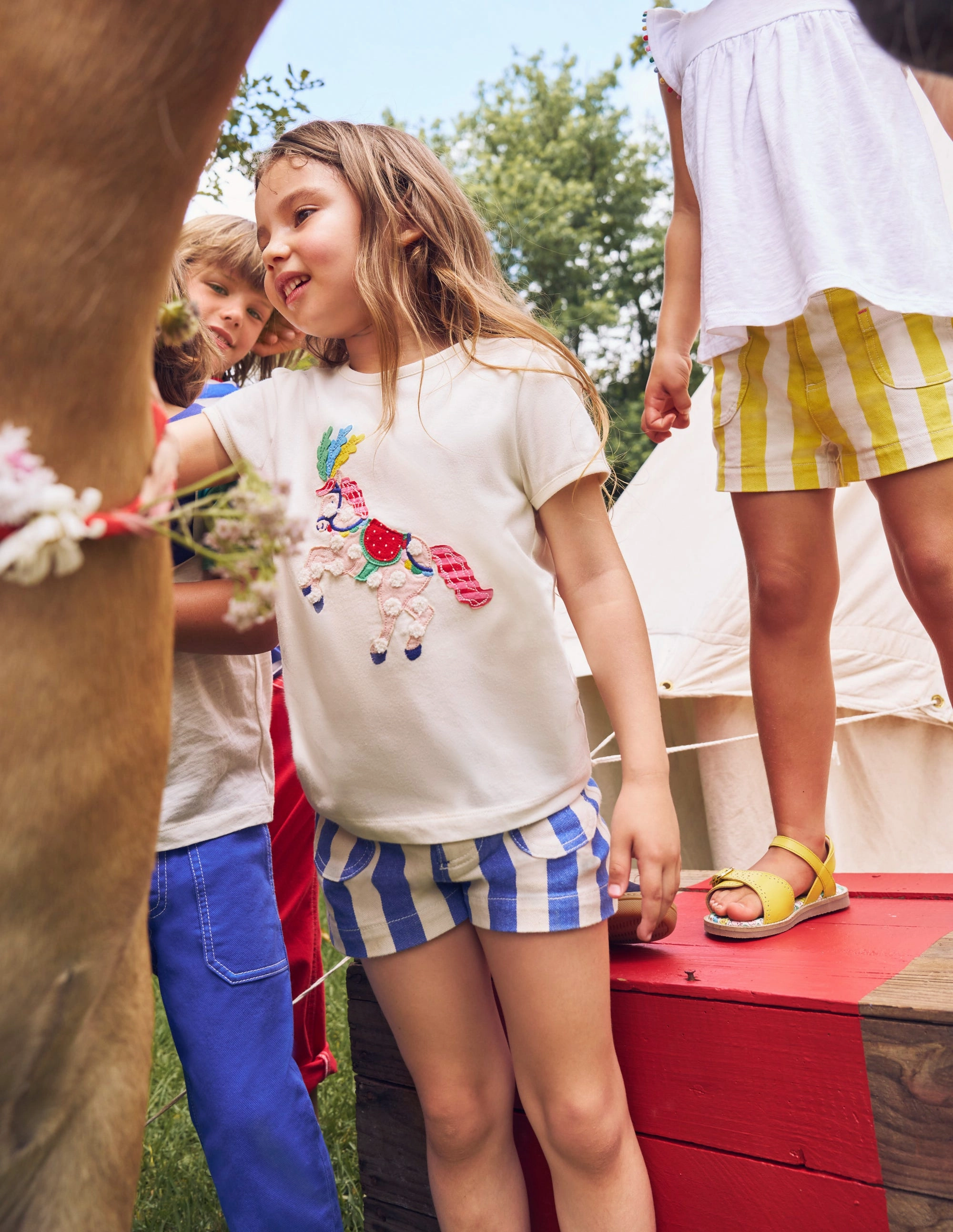 Patch Pocket Shorts-Orion Blue/ Ivory Underwear Static Free Finish