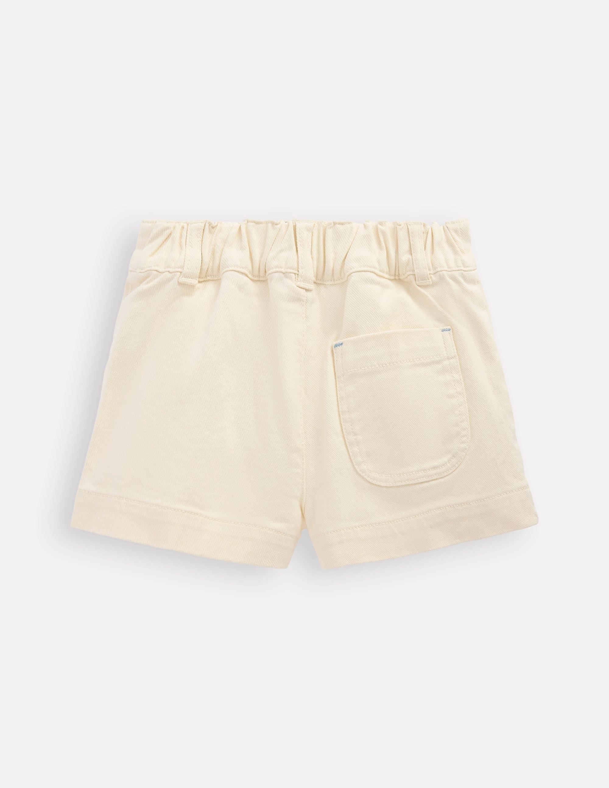 Patch Pocket Shorts-Vanilla White garden work retail industry