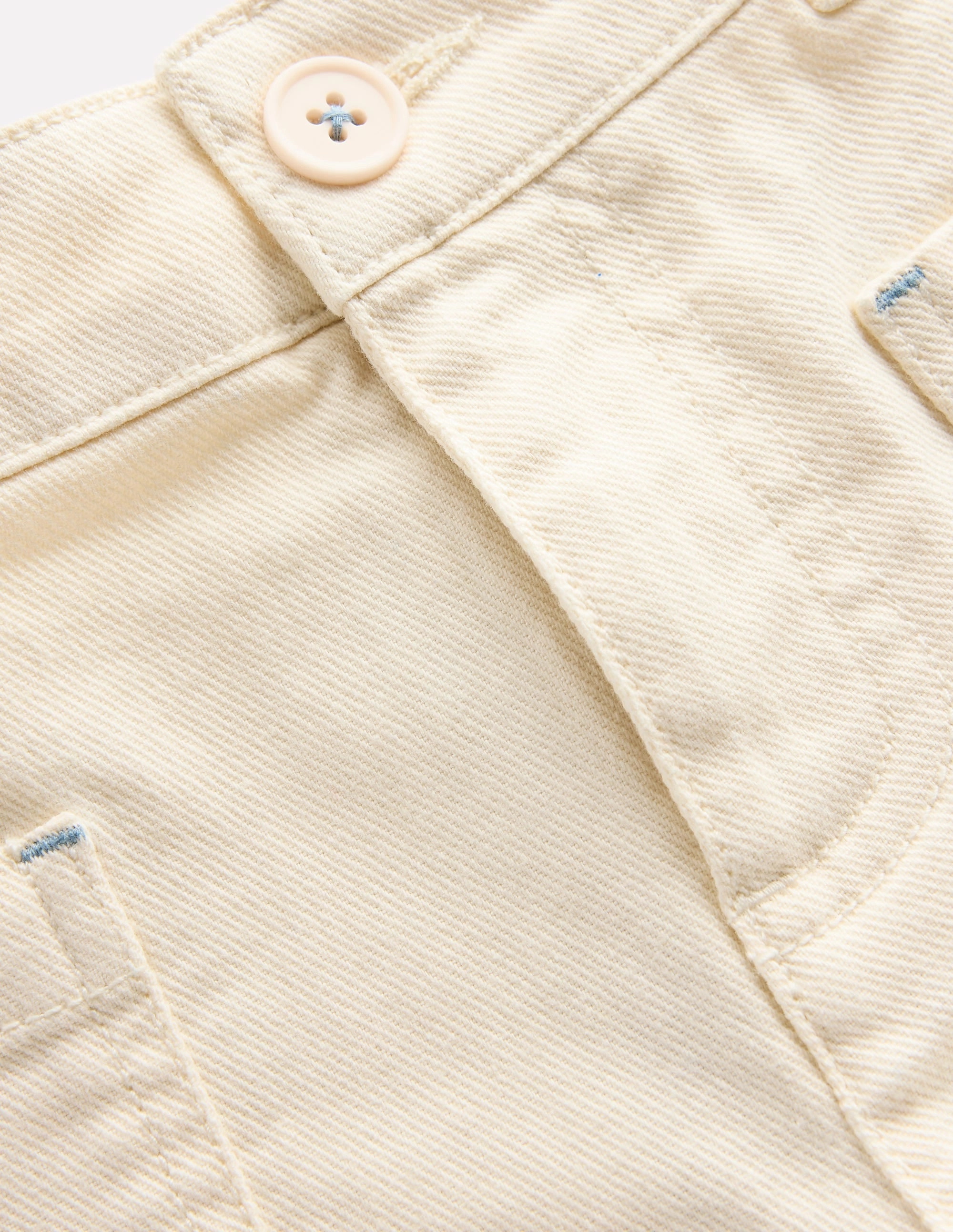 Breathable Motion Free Movement Patch Pocket Shorts-Vanilla White