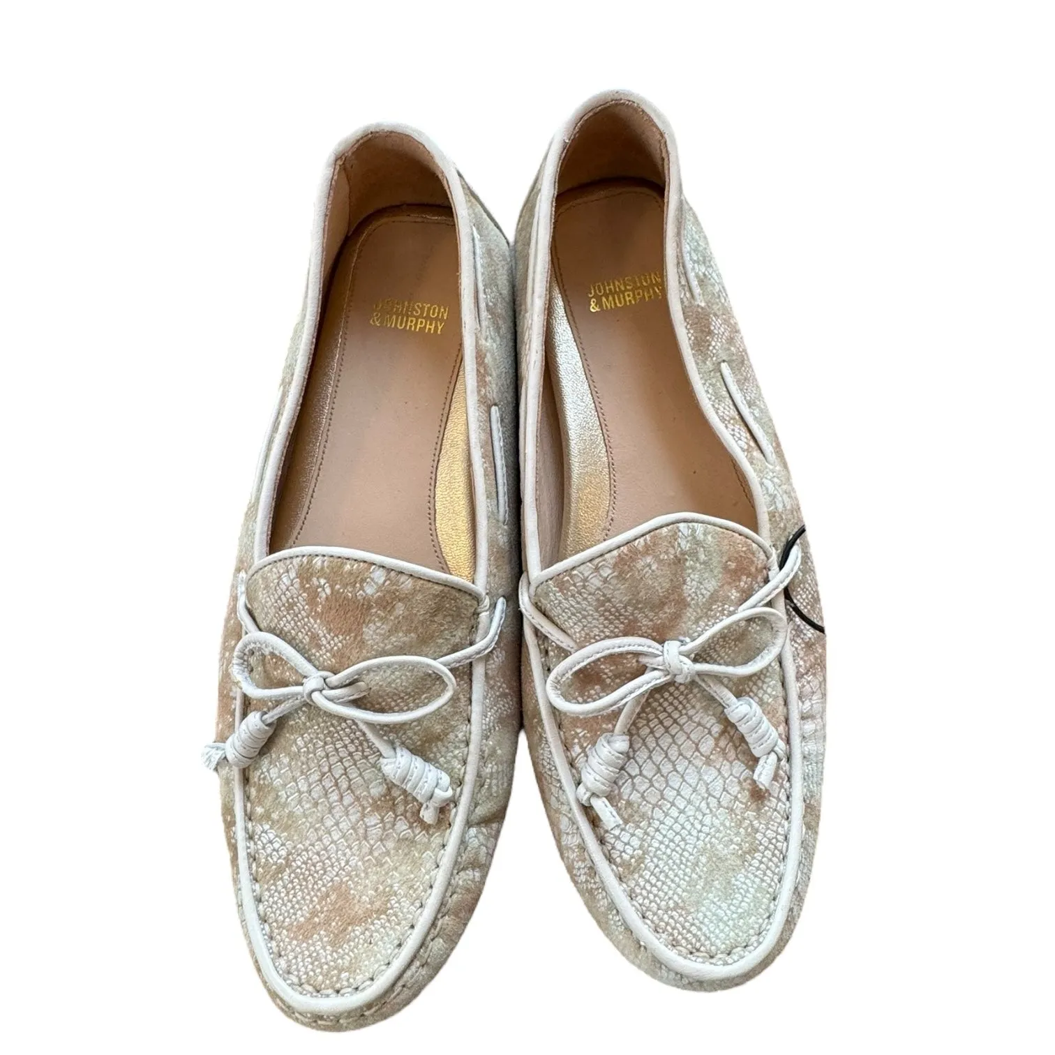 Shoes Flats By Johnston & Murphy In Snakeskin Print, Size:7 School Play Versatile Fit