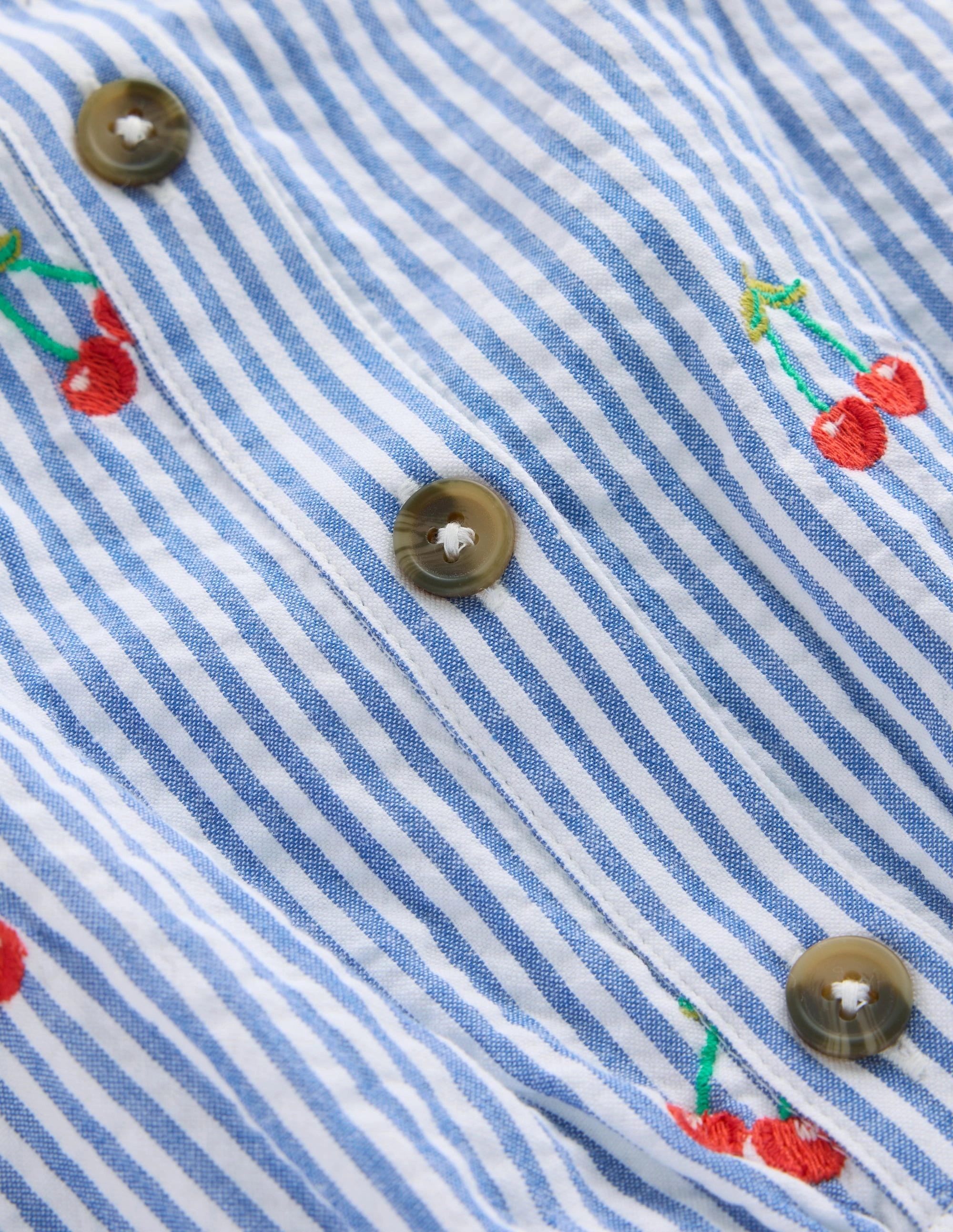 Field Fresh Tall Girl Wide Leg Jumpsuit-Cherry Embroidery