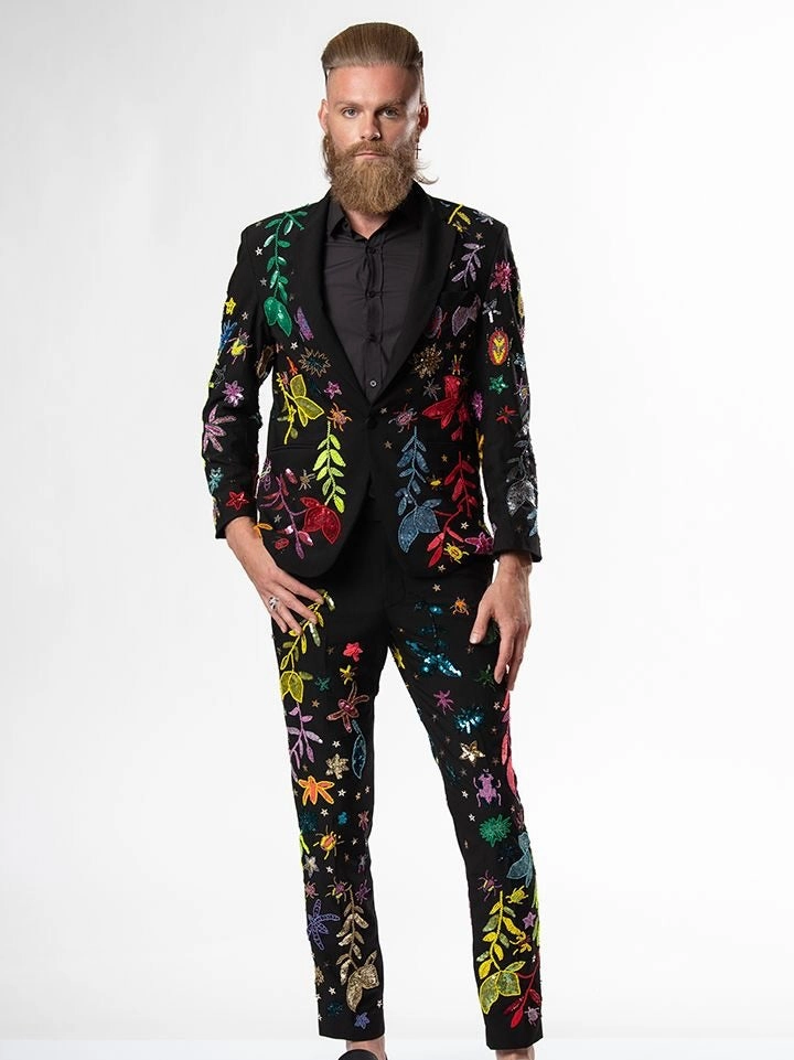 Any Old Iron Men's Jungle Suit Sleek Tailored Look Advanced Moisture Wicking