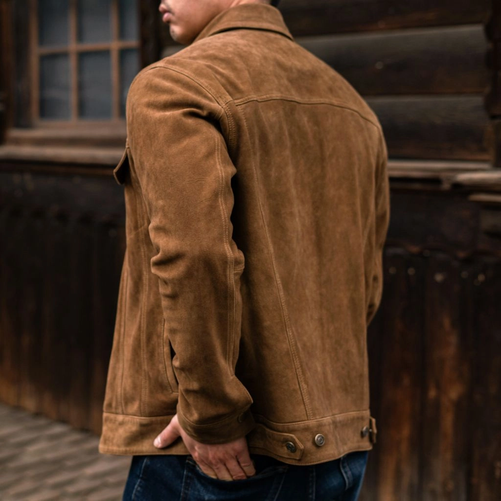 Suede Trucker Jacket | Dusty Rugged Outerwear