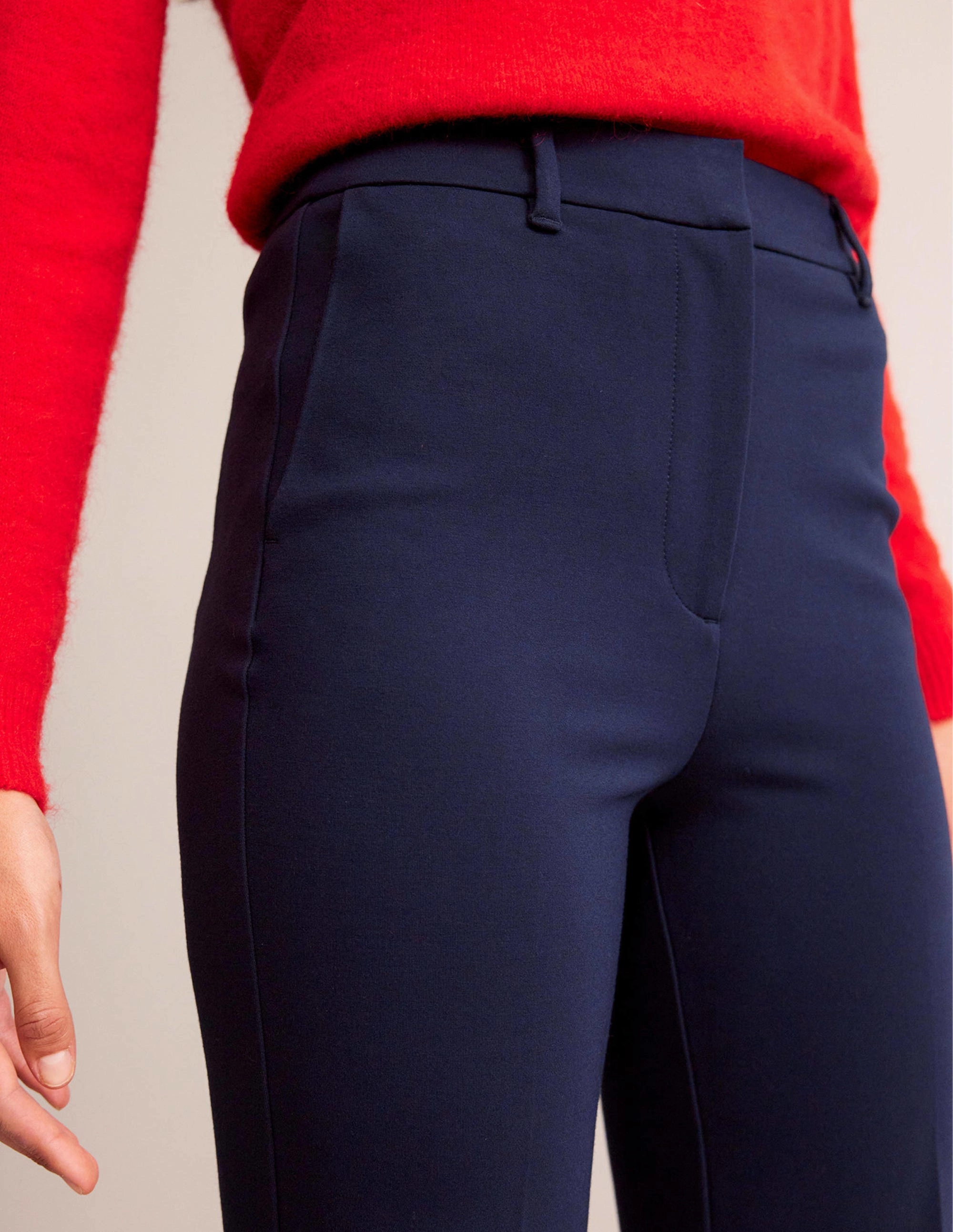 Pimlico Ponte Trousers-Navy Everyday Comfort