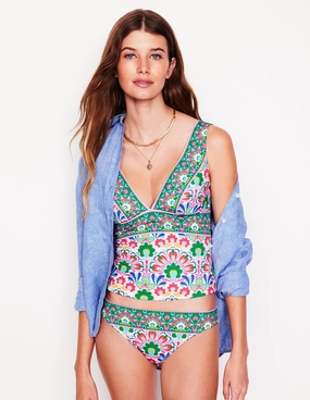 Porto Bikini Bottoms-Multi, Decorative Dandelion UPF Rated