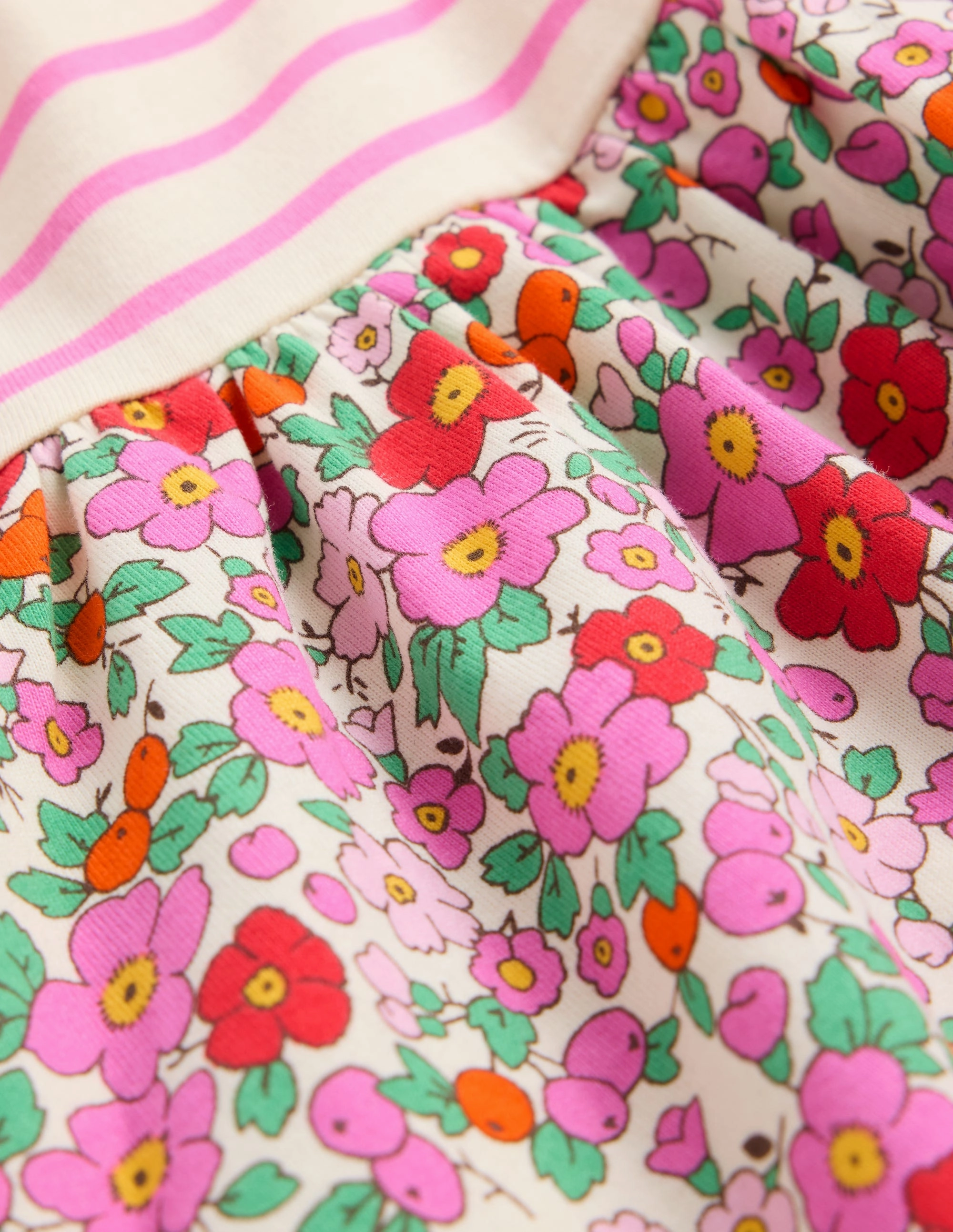 Posie Frill Sleeve Dress-Pink Apple Blossom Floral Street Style