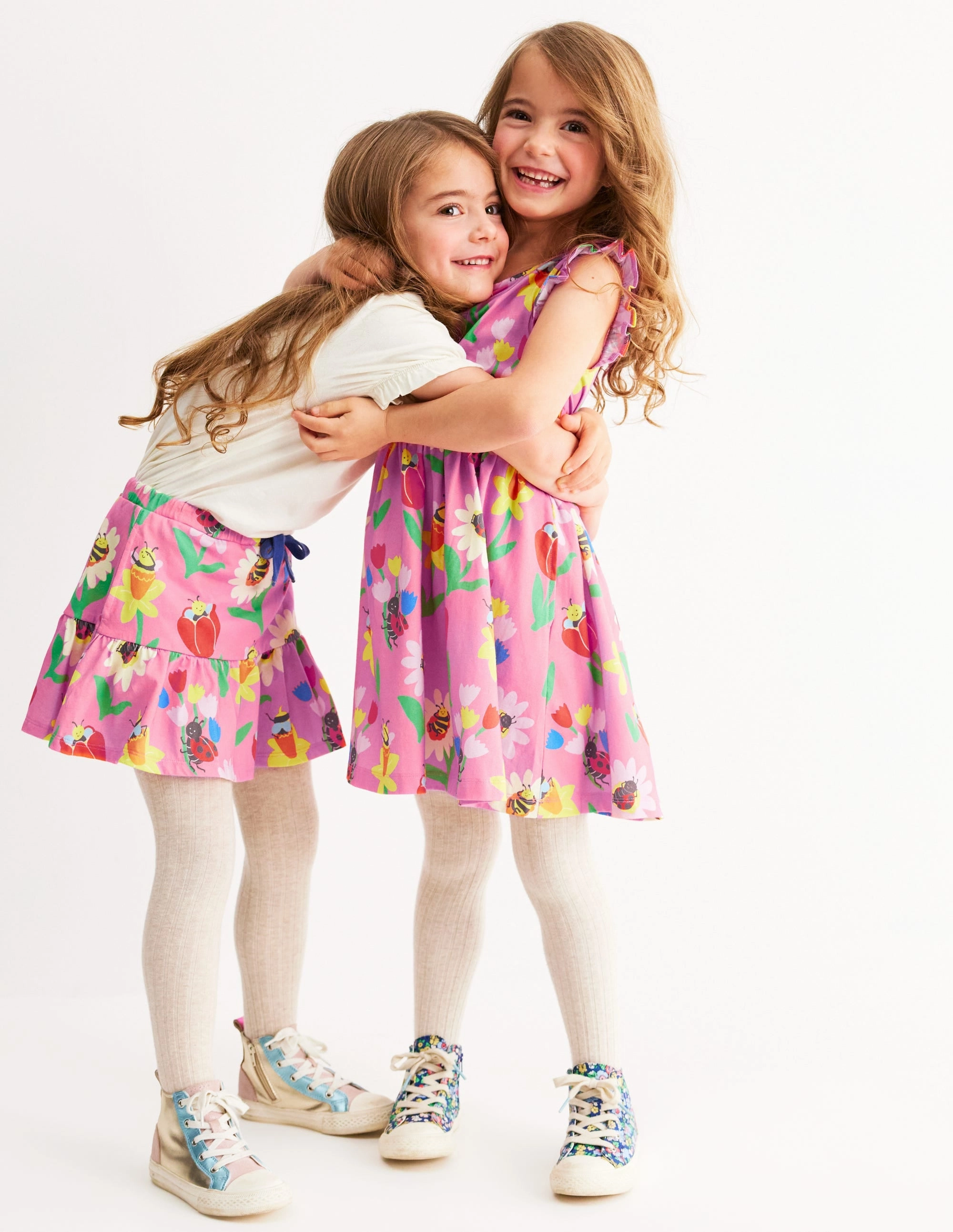 Elegant Cut Posie Frill Sleeve Dress-Sugared Lilac Spring Garden