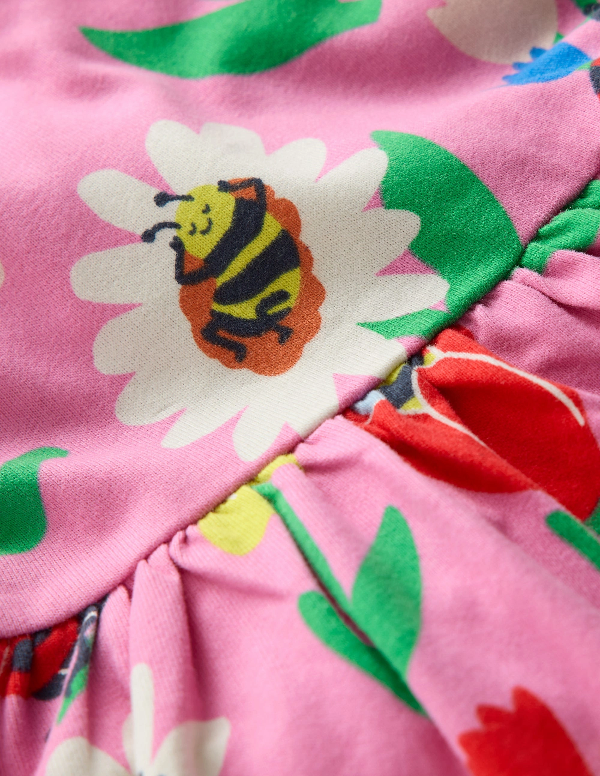 Posie Frill Sleeve Dress-Sugared Lilac Spring Garden Velvet-Sleeve UVProtectiveLayer