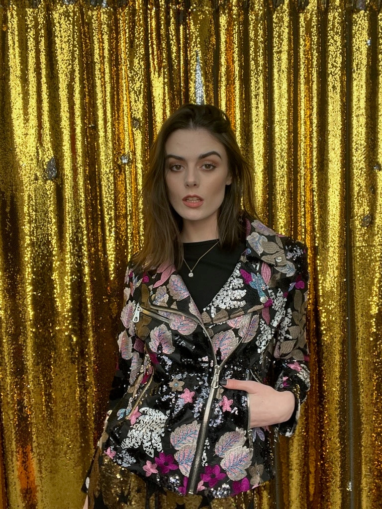 Rain Break Mesh Backed Hood Any Old Iron Purple Florally Moto