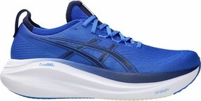 Sunny - day running Customizable Lace Closure Asics Gel Nimbus 27 Mens Running Shoes - Blue